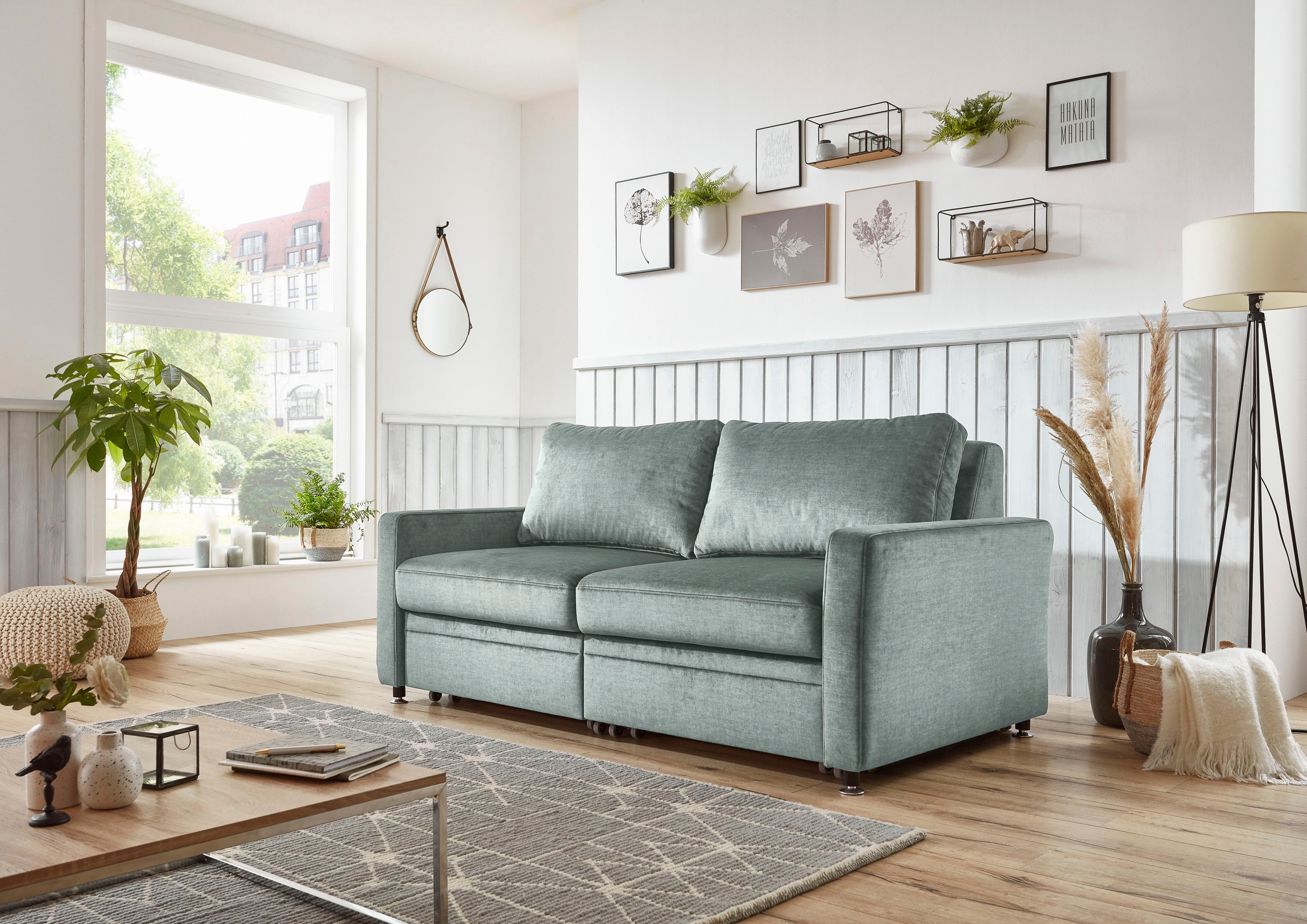 Die PlanBar Schlafsofa »MP-PD19021« mit Längsschläferfunktion 80 bzw. 160x210 cm