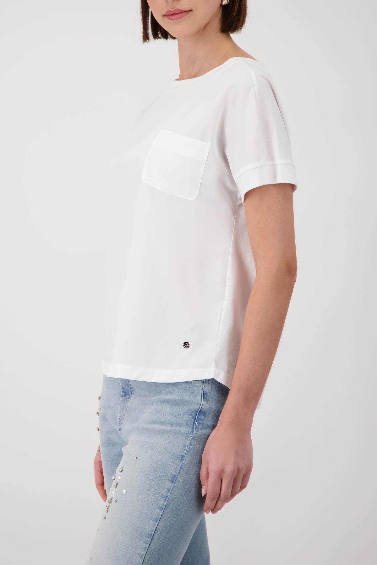 Monari Schlupfbluse »Schluse Basic Schluse« mit Ziertasche