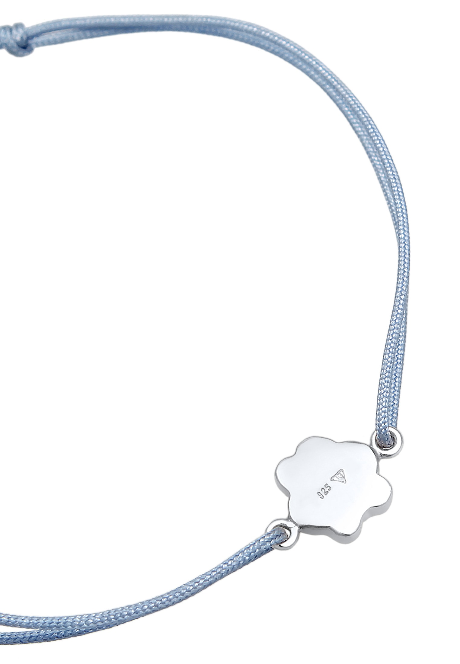Elli Armkette »Armband Pfote Textilarmband 925 Sterling Silber«