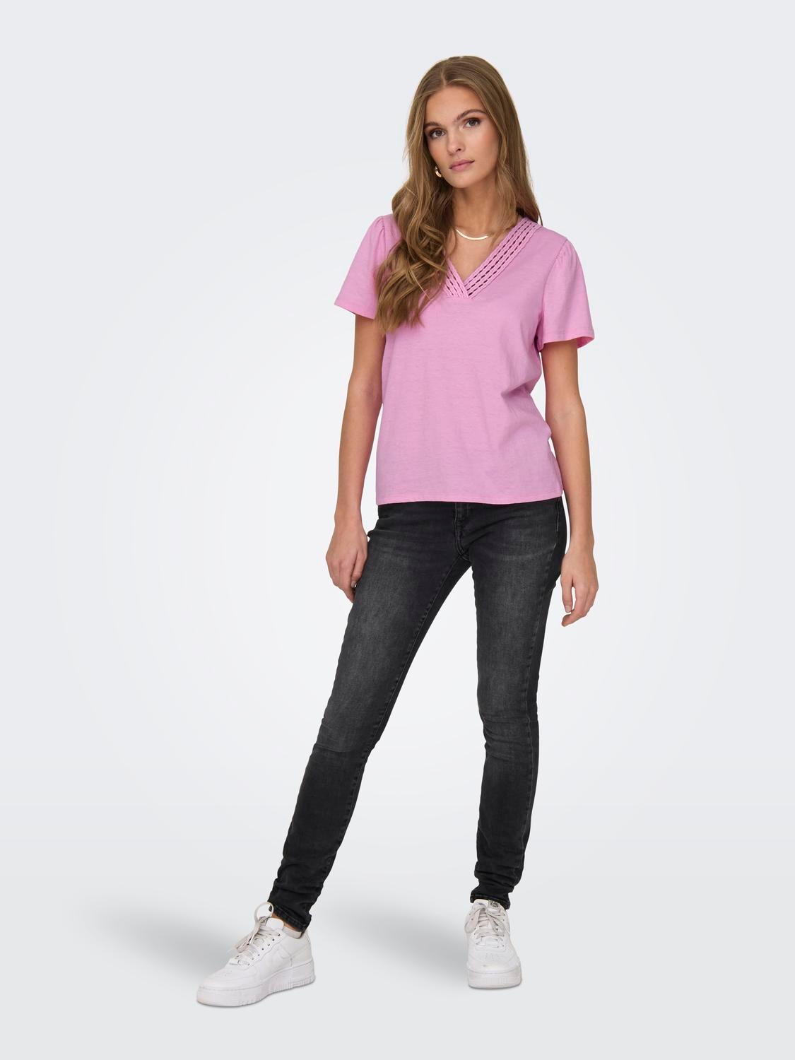 ONLY V-Shirt »ONLBENITA S/S V-NECK TOP JRS«