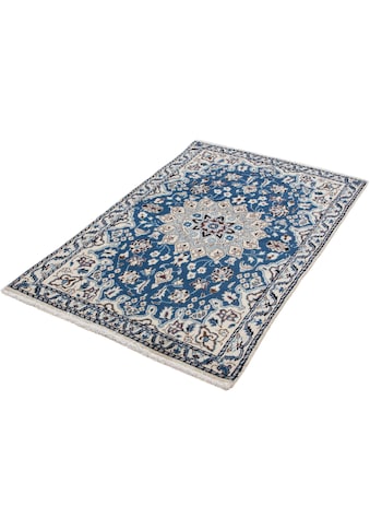 Orientteppich »Perser - Nain - 133 x 83 cm - blau«, rechteckig