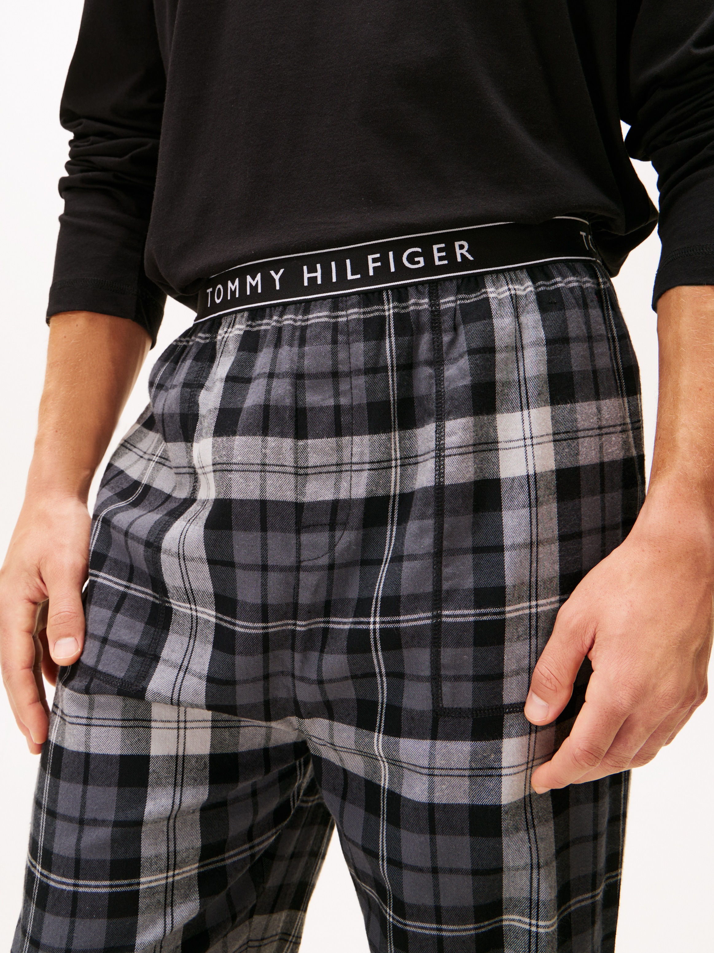 Tommy Hilfiger Underwear Pyjamahose, aus Flanell, elatischer Bund, normale Passform, kariert