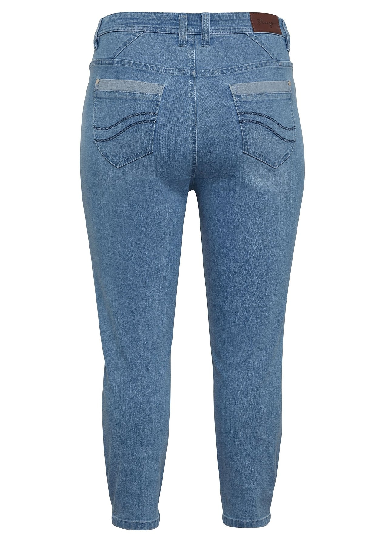 Sheego Stretch-Jeans »Jeans in 7/8-Länge, mit Stickerei vorn«