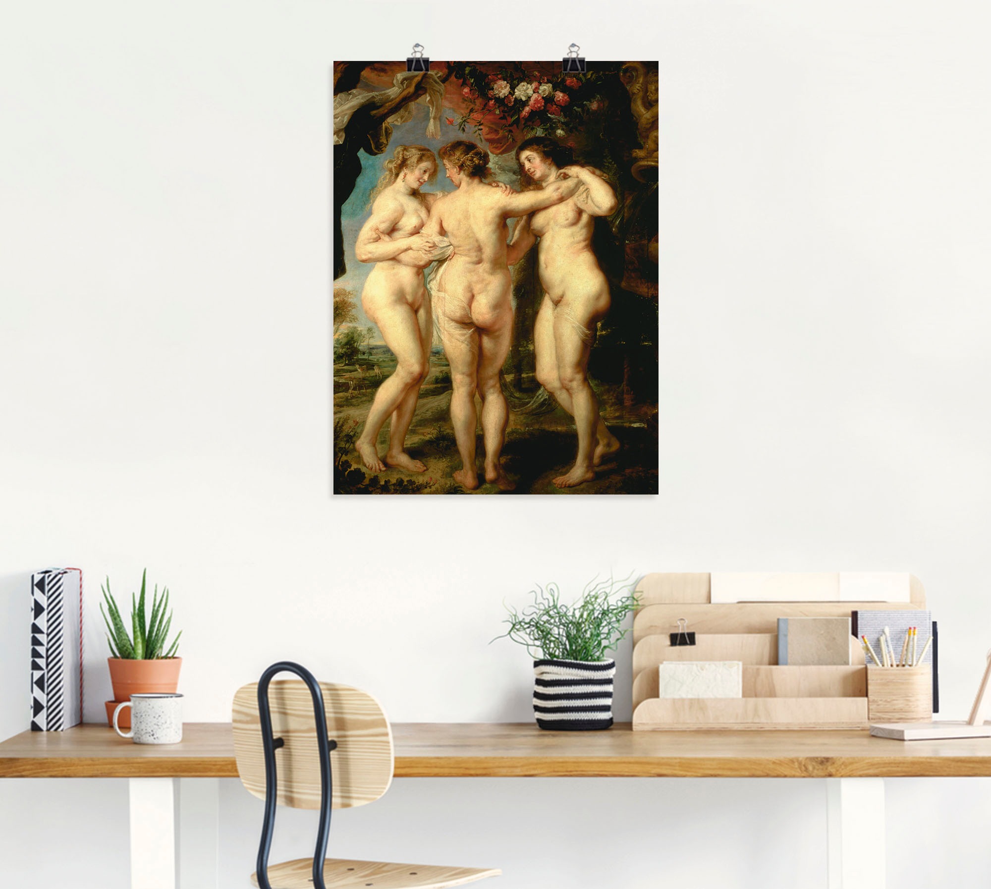 Artland Wandbild »Die drei Grazien«, Frau, (1 St.), als Leinwandbild, Wandaufkleber oder Poster in versch. Größen