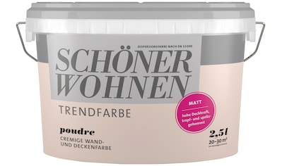 SCHÖNER WOHNEN-Kollektion Wand- und Deckenfarbe »Trendfarbe Poudre, matt«, 2,5 l kaufen