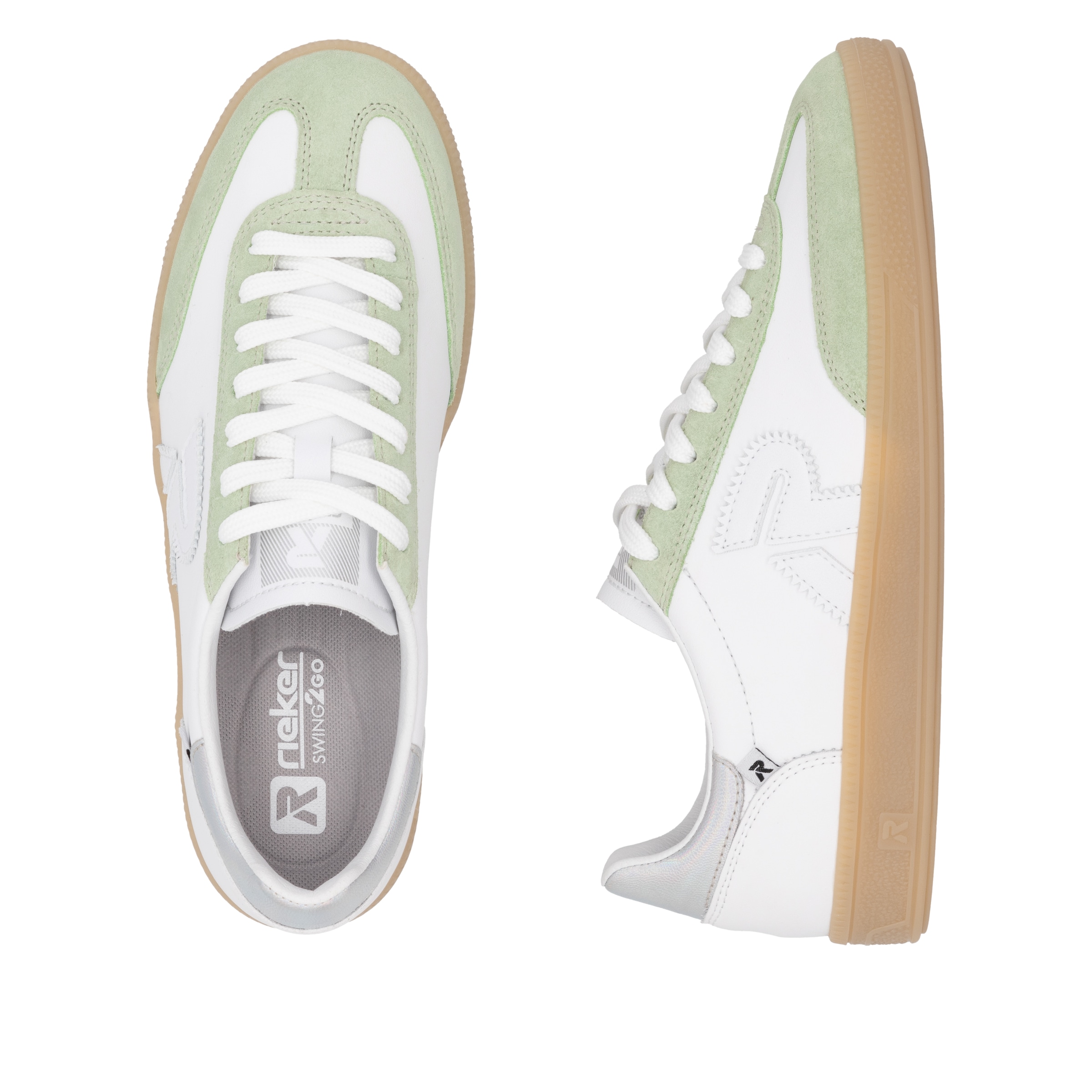 RIEKER Sport Sneaker »San Diego Swing2GO«, Retro-Sneaker, Freizeitschuh, Halbschuh mit herausnehmbarem Fußbett