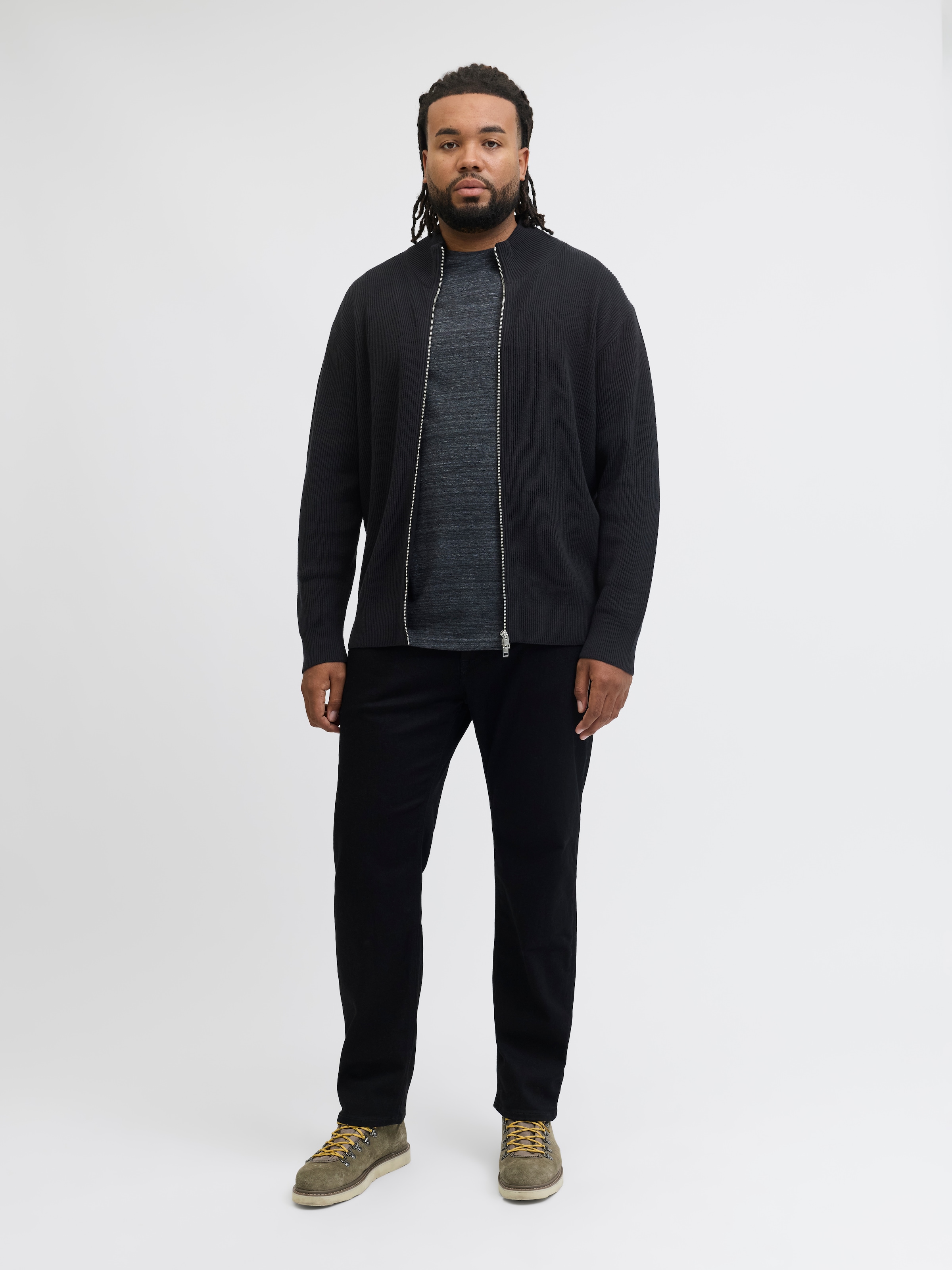 Jack & Jones PlusSize Strickjacke »JJEPERFECT KNIT ZIP CARDIGAN NOOS PLS«