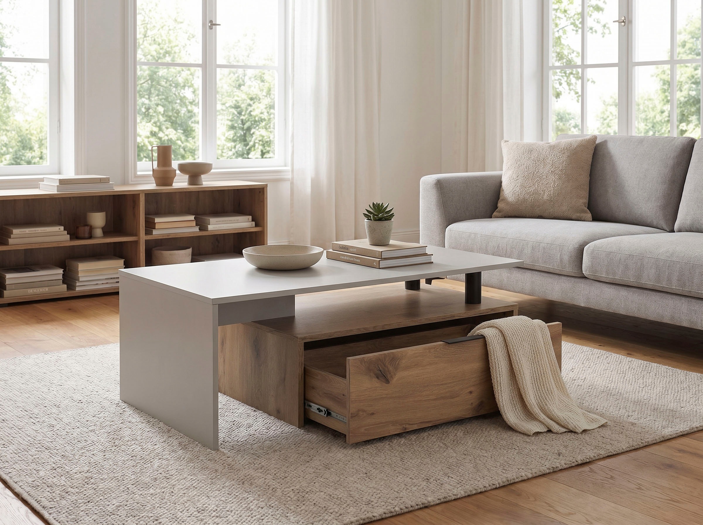 HELA Couchtisch »DENNIS« Stauraum mit Schubkasten, Breite 110 cm