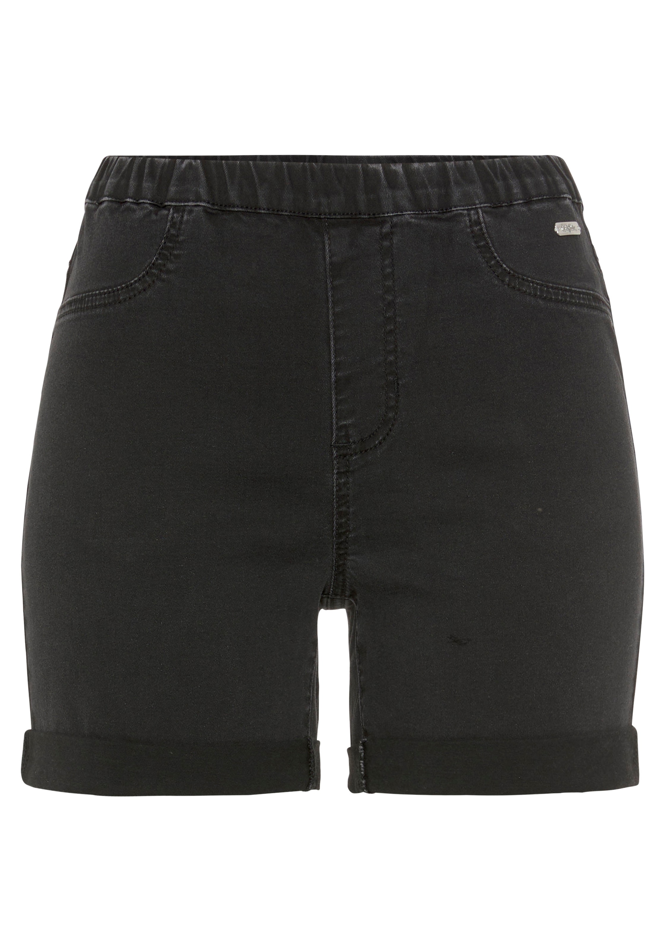 Buffalo Shorts, in elastischem Denim mit zwei Gesäßtaschen