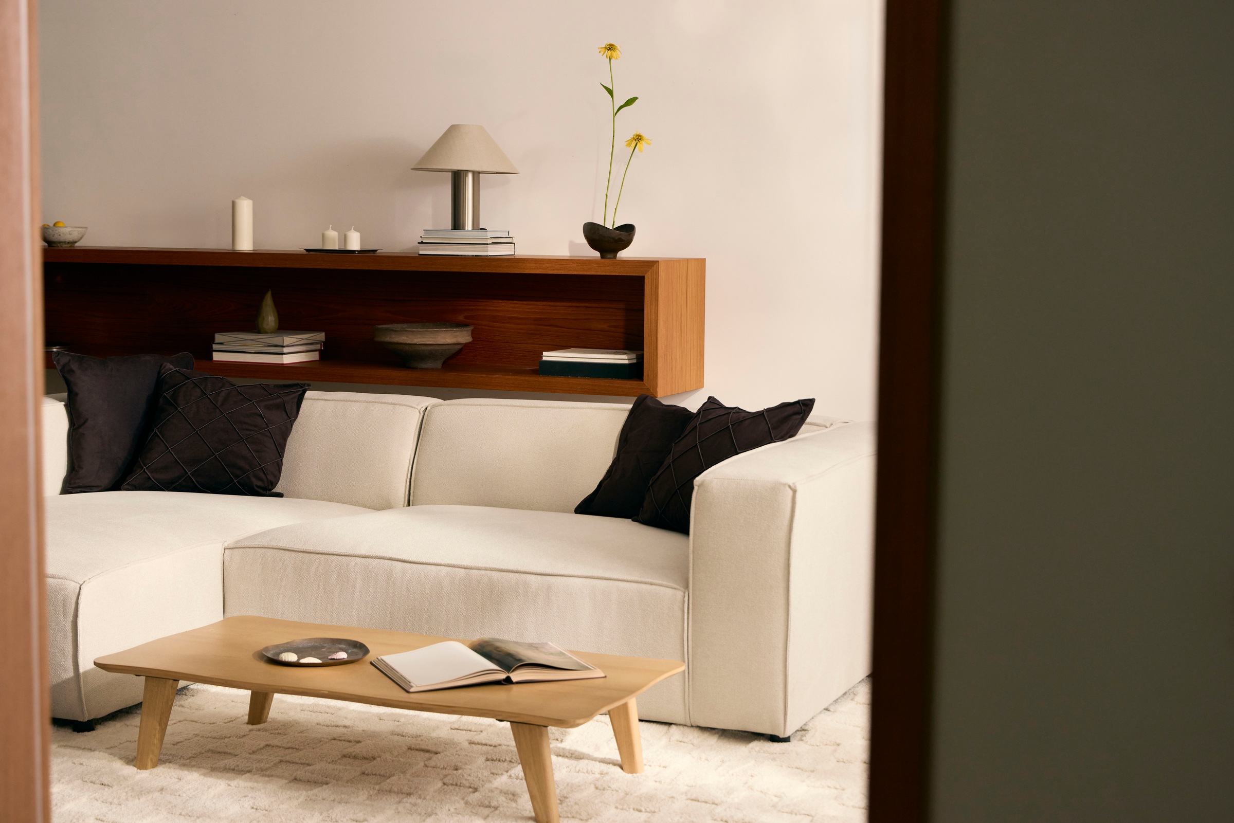 LeGer Home by Lena Gercke Couchtisch »Alina« Loungetisch, organische Form mit Schweizer Kante