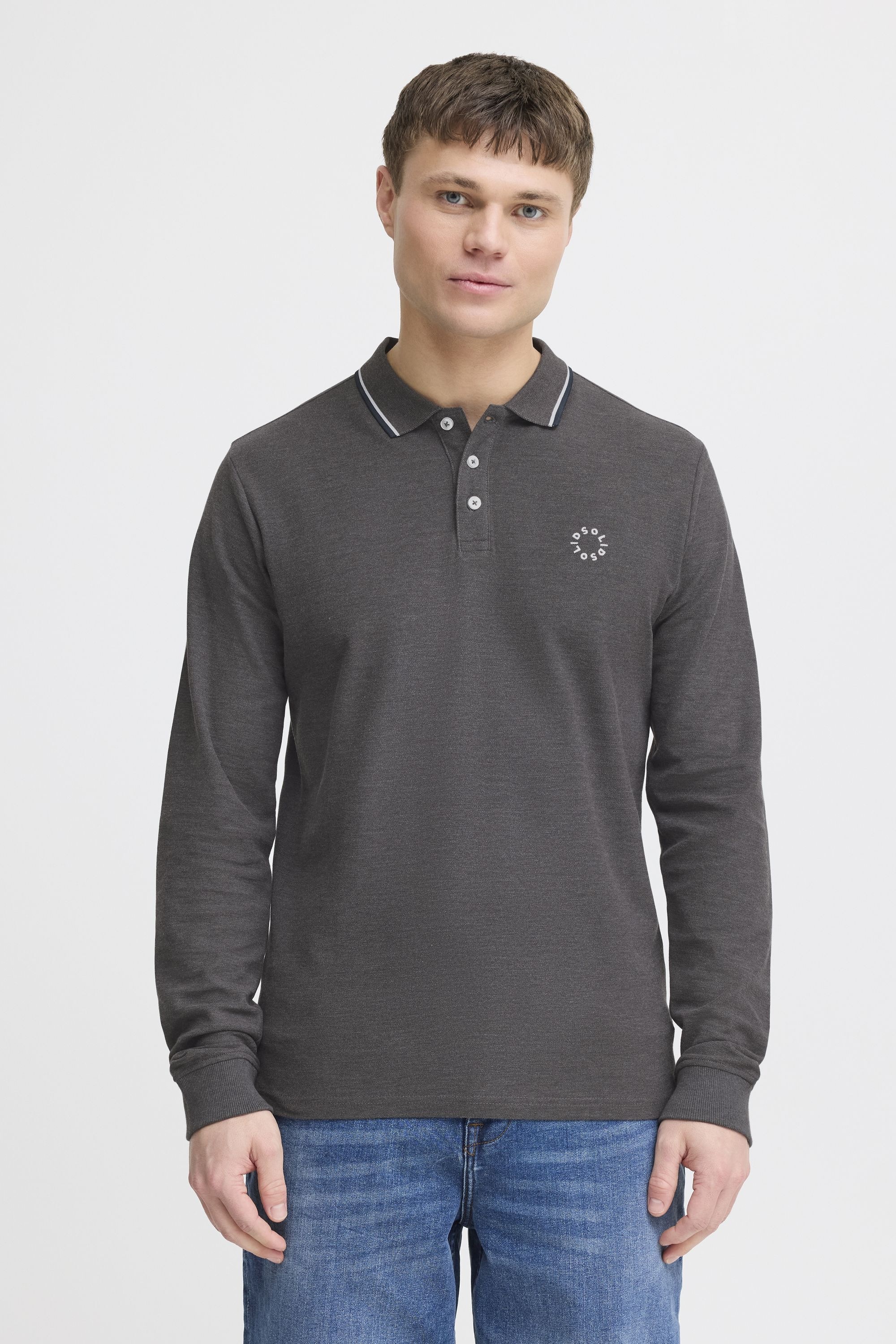 !Solid Langarm-Poloshirt »Langarm-Poloshirt SDHANGOR«