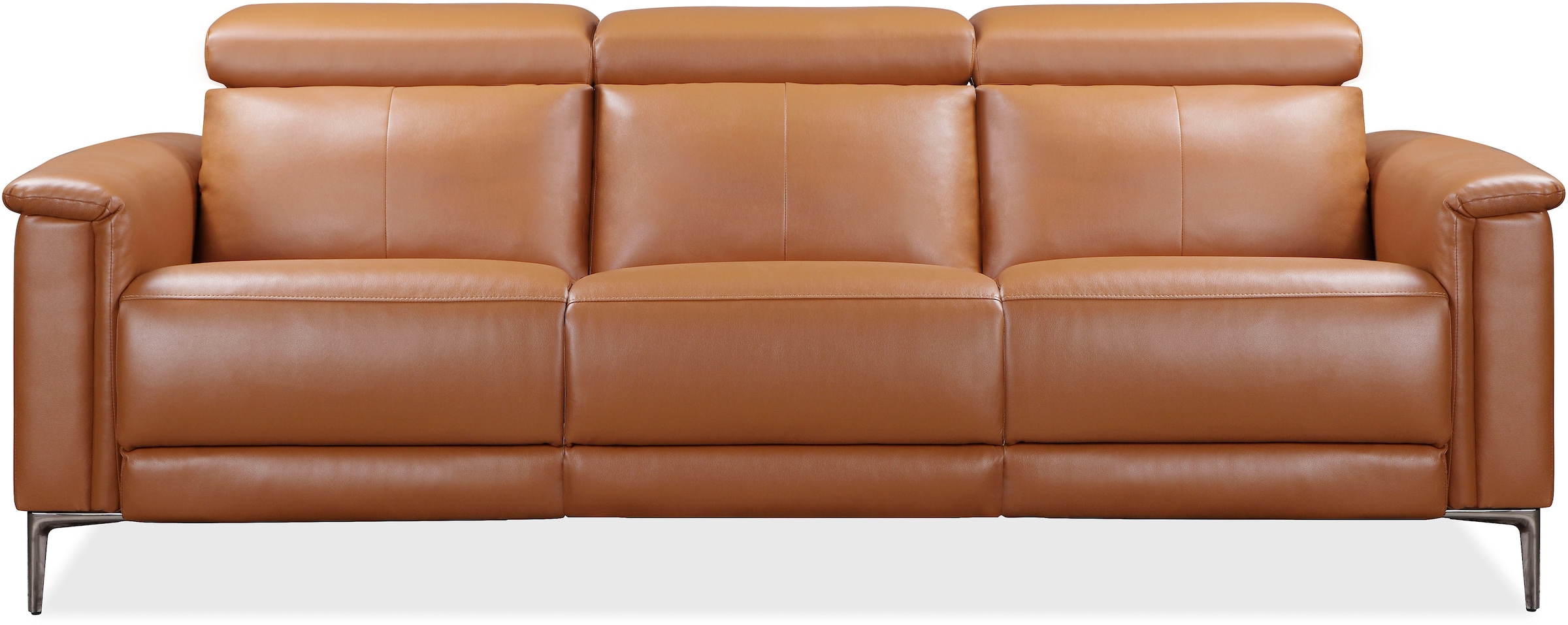 Home affaire 3-Sitzer »Lund, mit manueller und elektrischer Relaxfunktion« in 2 Sitzen (links u. rechts), USB-C, Echtleder, Kunstleder, Webstoff,