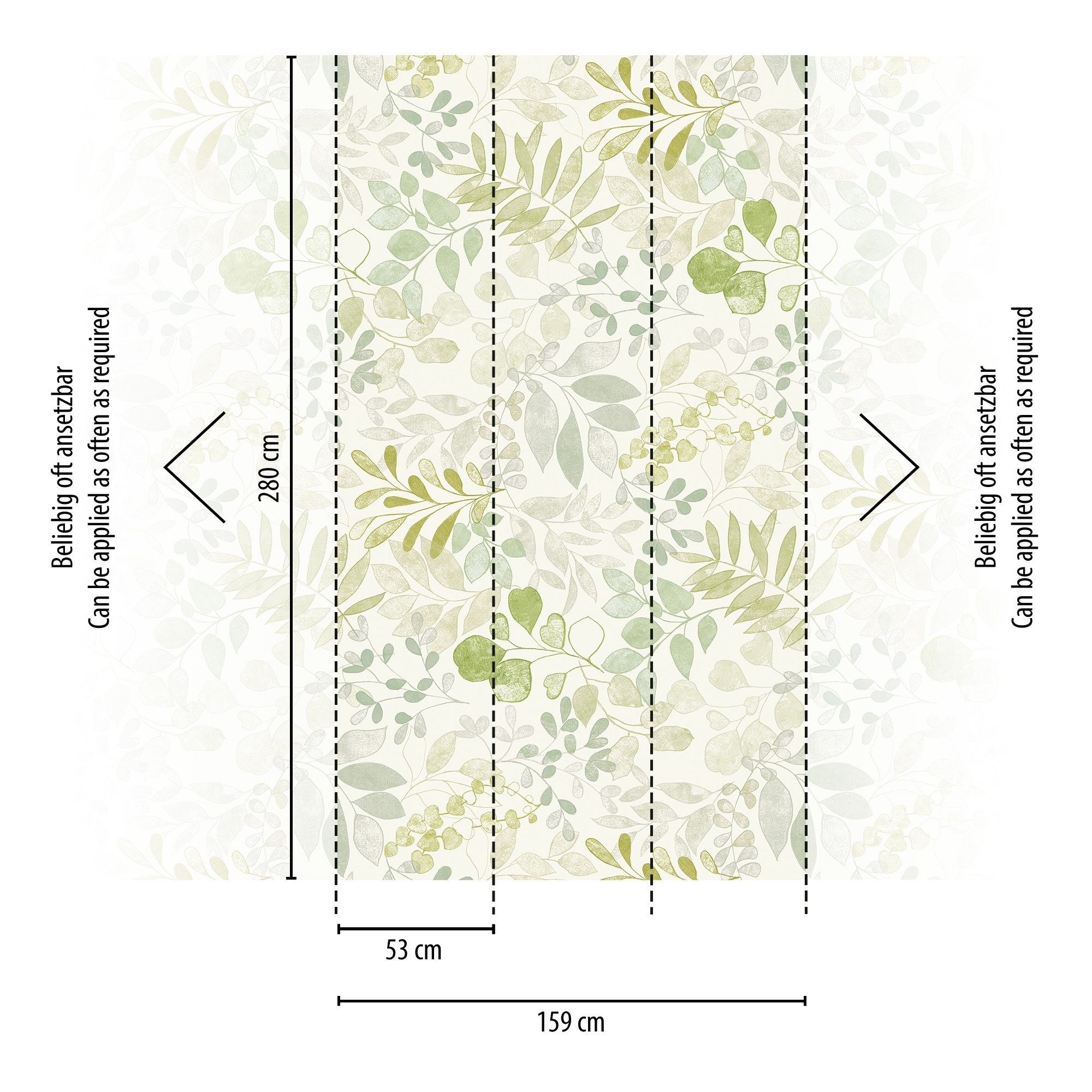 A.S. Création Fototapete »Aquarell Dreams Blumen-Tapete Mustertapete Blätter Blumen« matt strukturiert Vliestapete Landhaus für Schlafzimmer Küche Wohnzimmer Blumen Design