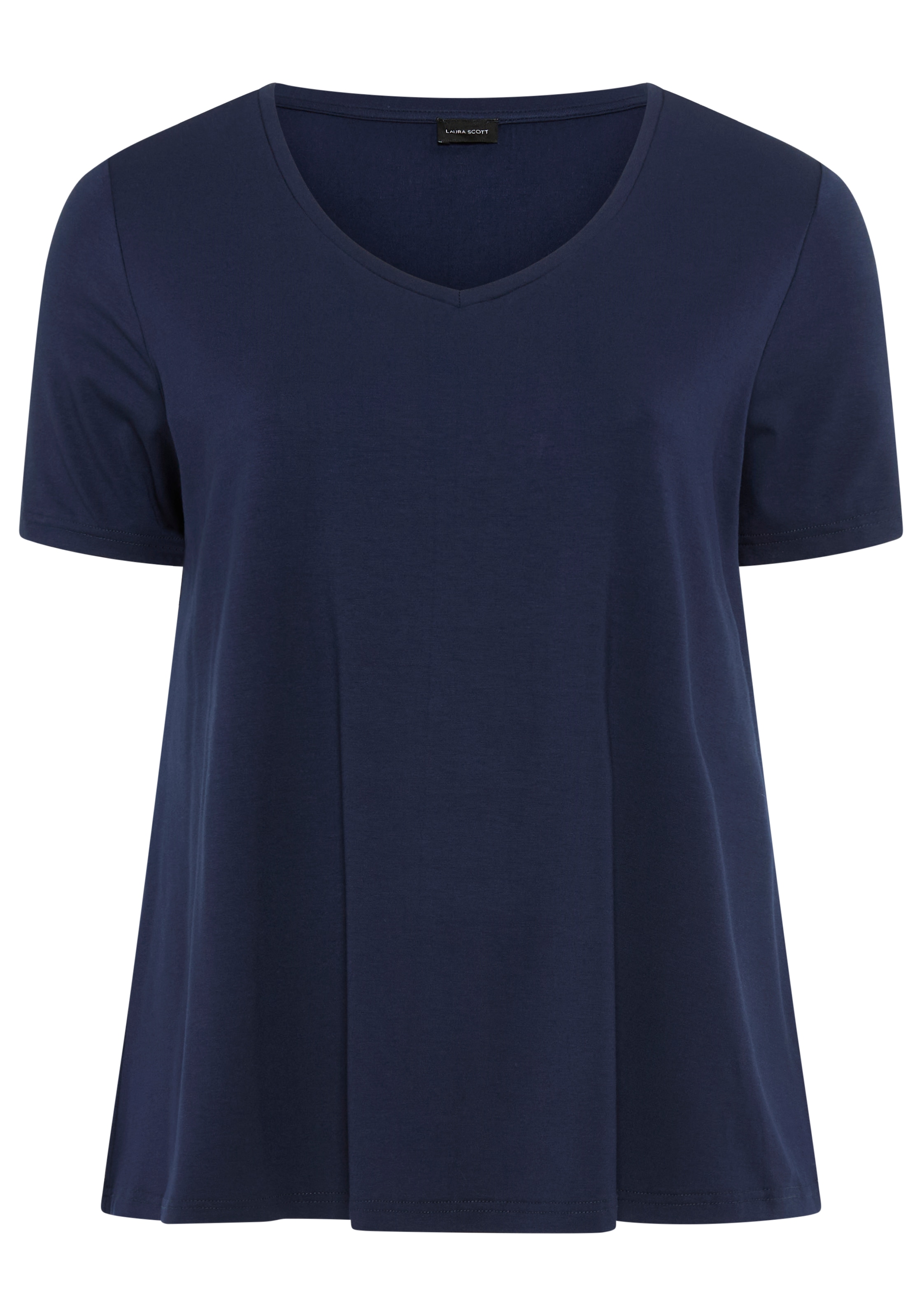 Laura Scott CURVE T-Shirt, mit V-Ausschnitt aus fließender Viskose - GROSSE GRÖSSE