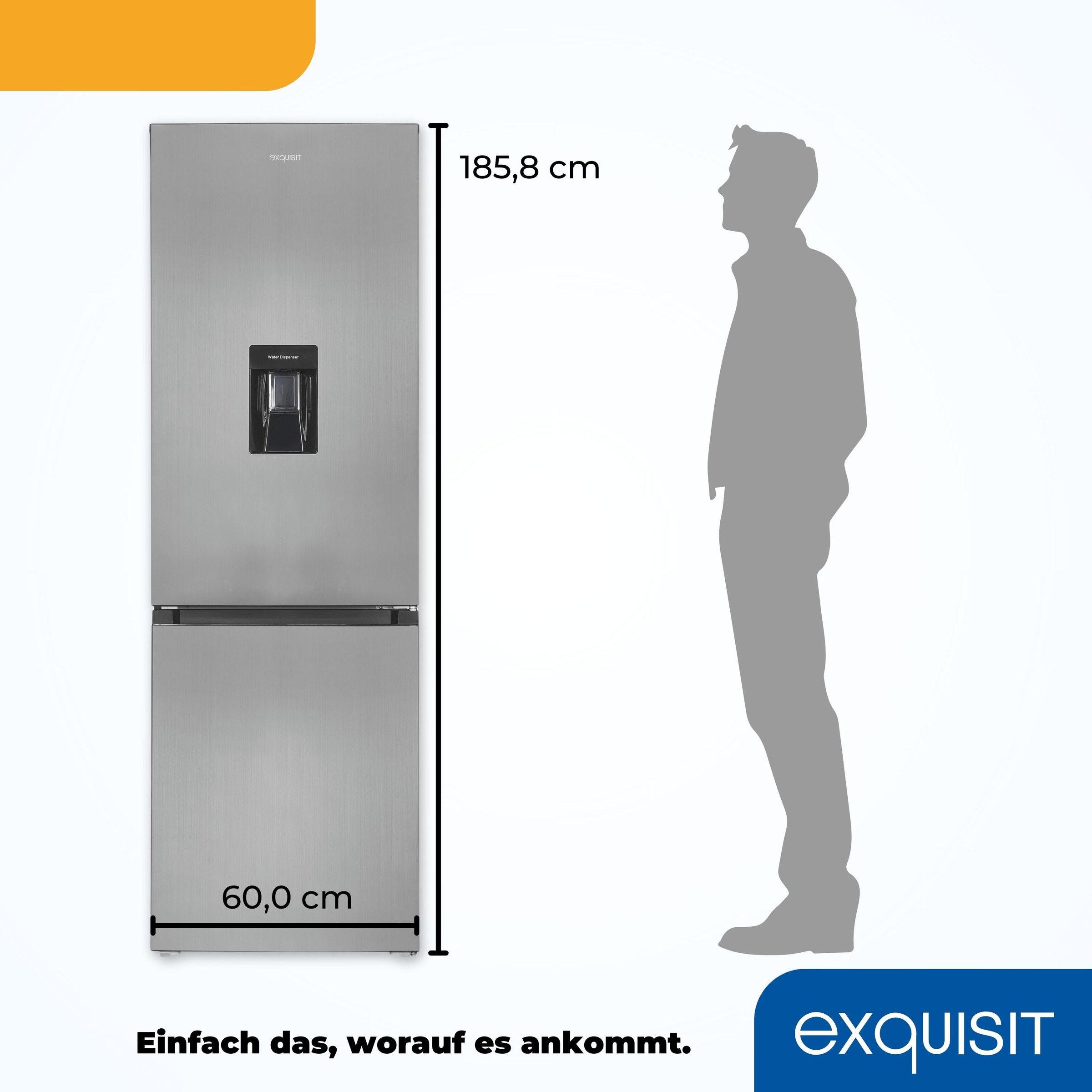 exquisit Kühl-/Gefrierkombination »KGC320-95-E-WS-040C«