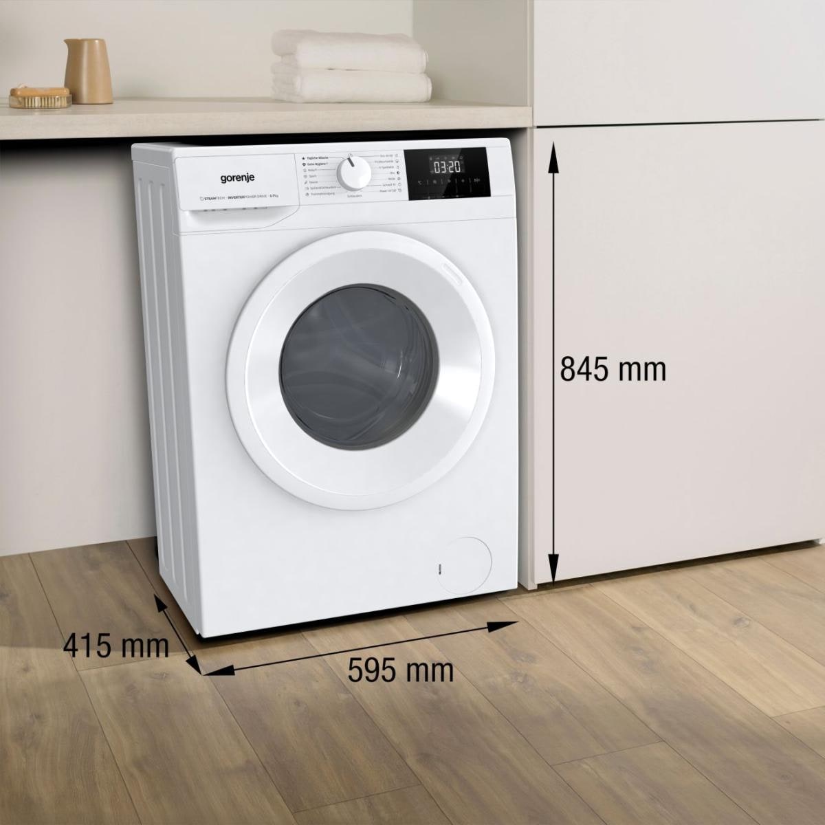 GORENJE Waschmaschine »W51G1PS62BP« 6 kg 1200 U/min Trommelreinigungsprogramm, Aquastop-Schlauch