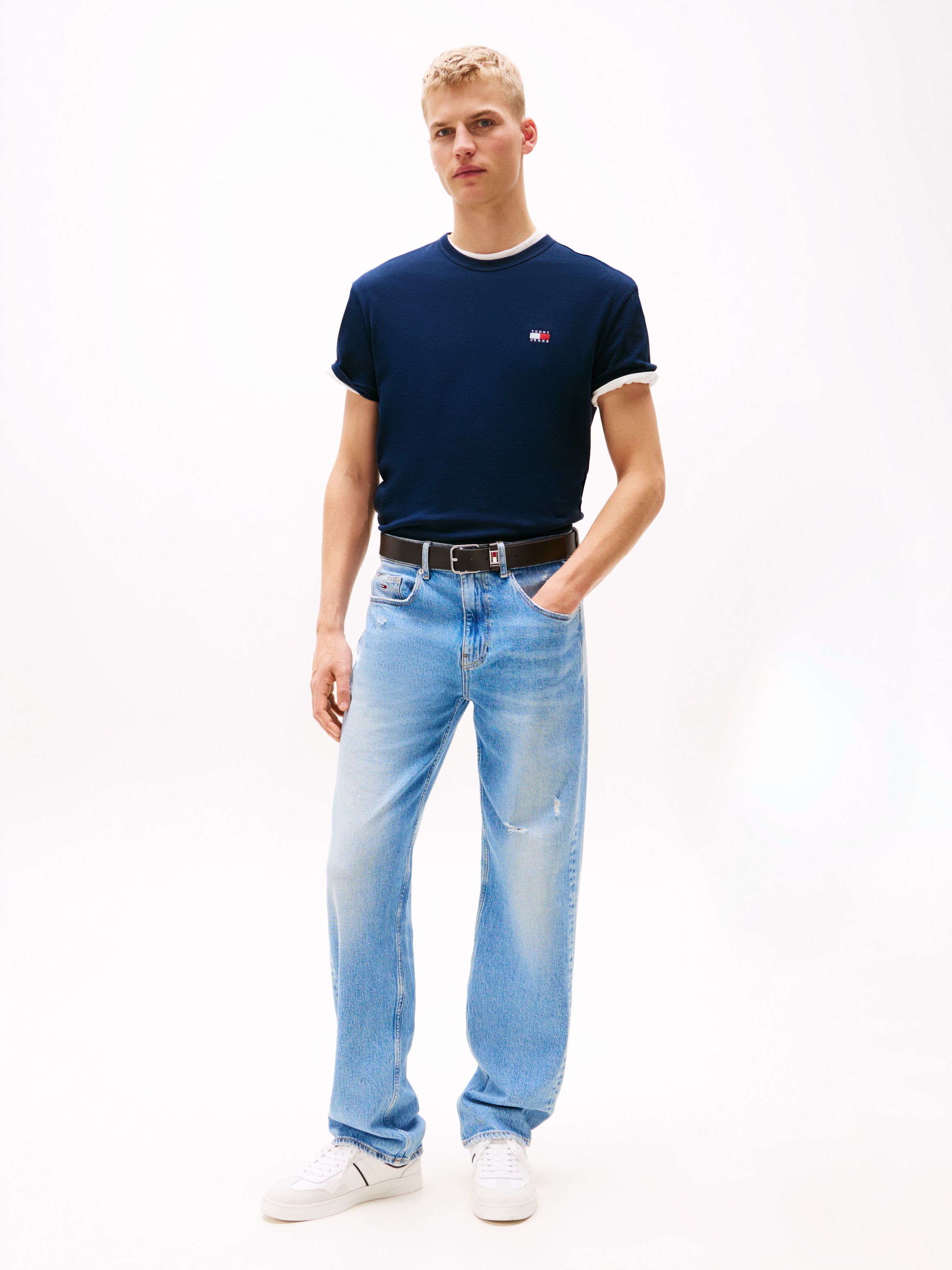 Tommy Jeans T-Shirt »TJM REG BADGE TEE EXT«, mit Logostickerei