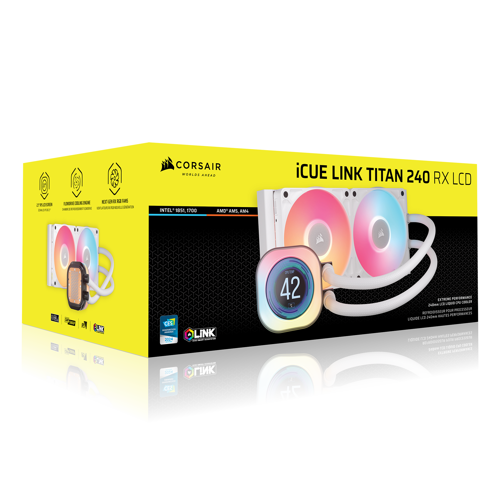 Corsair CPU Kühler »iCUE LINK TITAN 240 RX LCD«, Flüssig