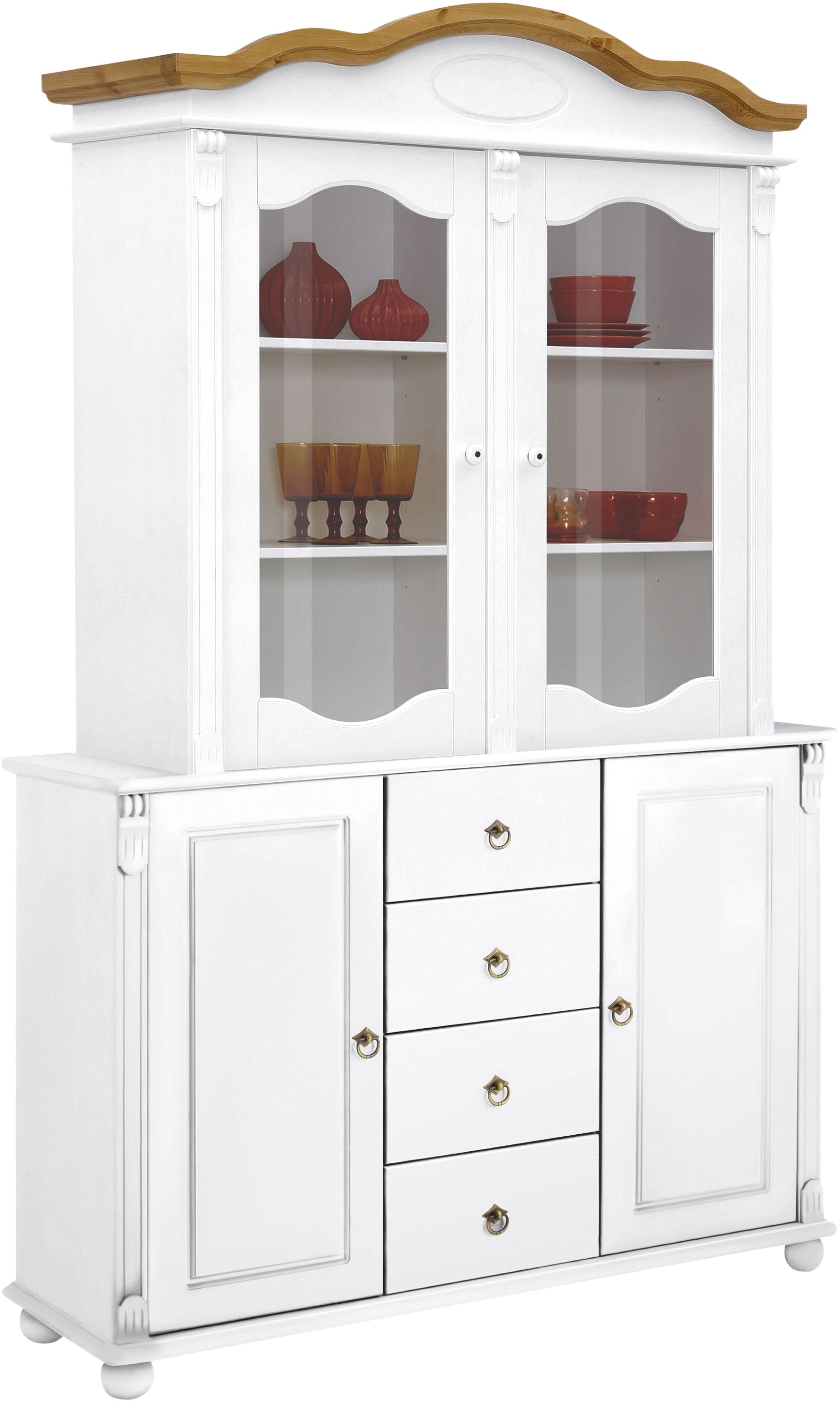 Home affaire Kombikommode »Tessin; Buffetunterschrank, klassischer Landhausstil«, aus massiver, FSC®-zertifizierter Kiefer, 128cm breit