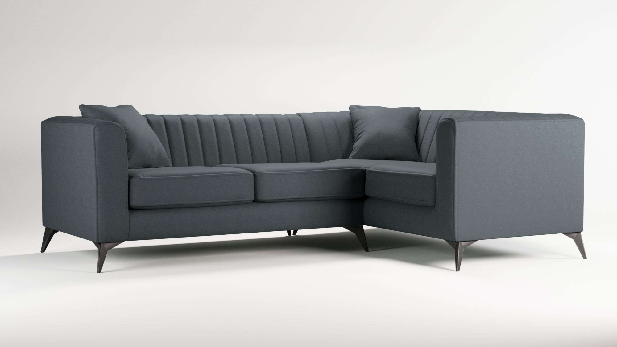 Home affaire Ecksofa »MATTHEW L-Form ideal für kleine Räume, Maße B/T/H:  240/167/74 cm« elegantes Designsofa, Steppung im Rücken, incl. Zierkissen