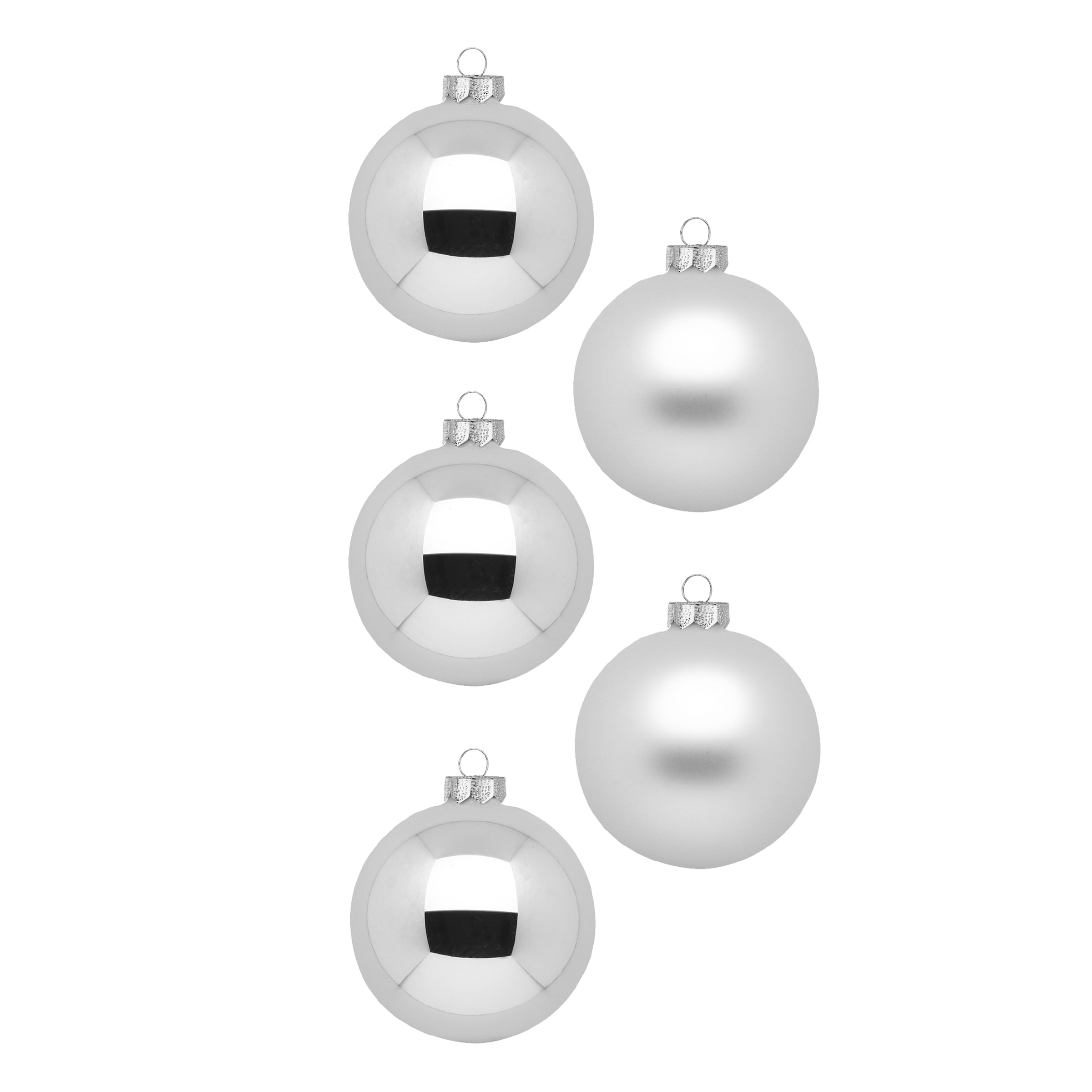 MAGIC by Inge Weihnachtsbaumkugel, aus Glas, 44 Kugeln 4-6 cm, 1 Spitze, mit 50 Aufhängern