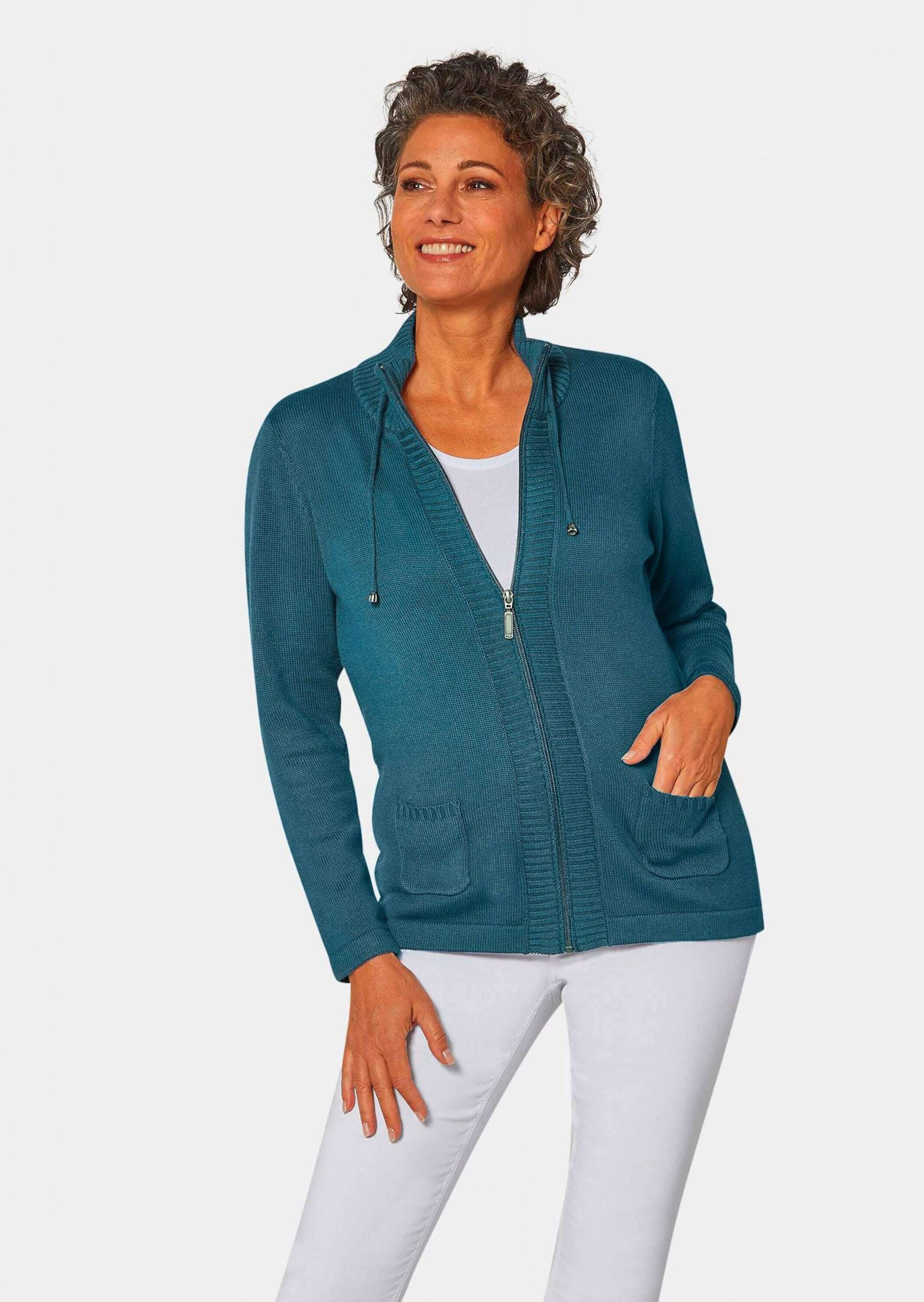 GOLDNER Strickjacke »Kurzgröße Sportliche Strickjacke«