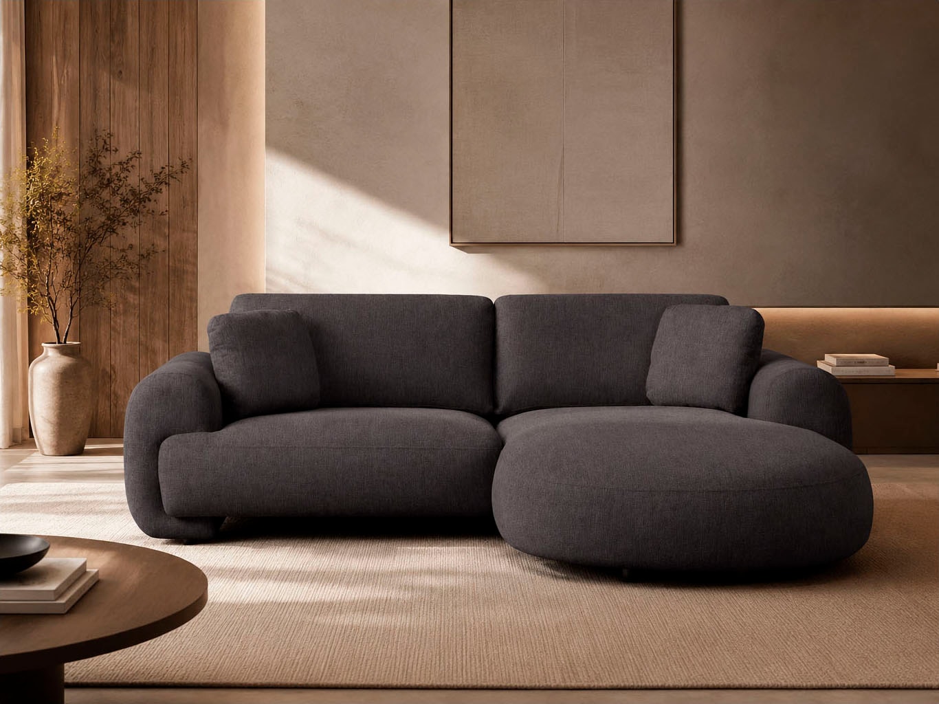 OTTO home Ecksofa »YllSY L-Form, 231cm - OTTO. Verlässliche Qualität.« Struktur-Bezug, Tonnentaschen-Federkern