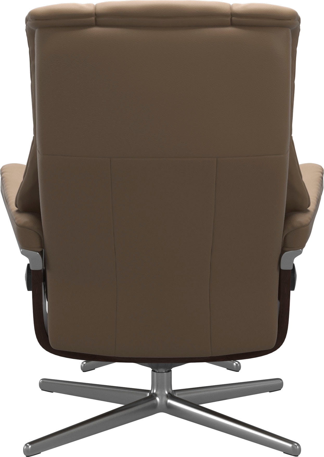 Stressless® Relaxsessel »Mayfair«, (Set, Relaxsessel mit Hocker), mit Hocker, mit Cross Base, Größe S, M & L, Holzakzent Braun