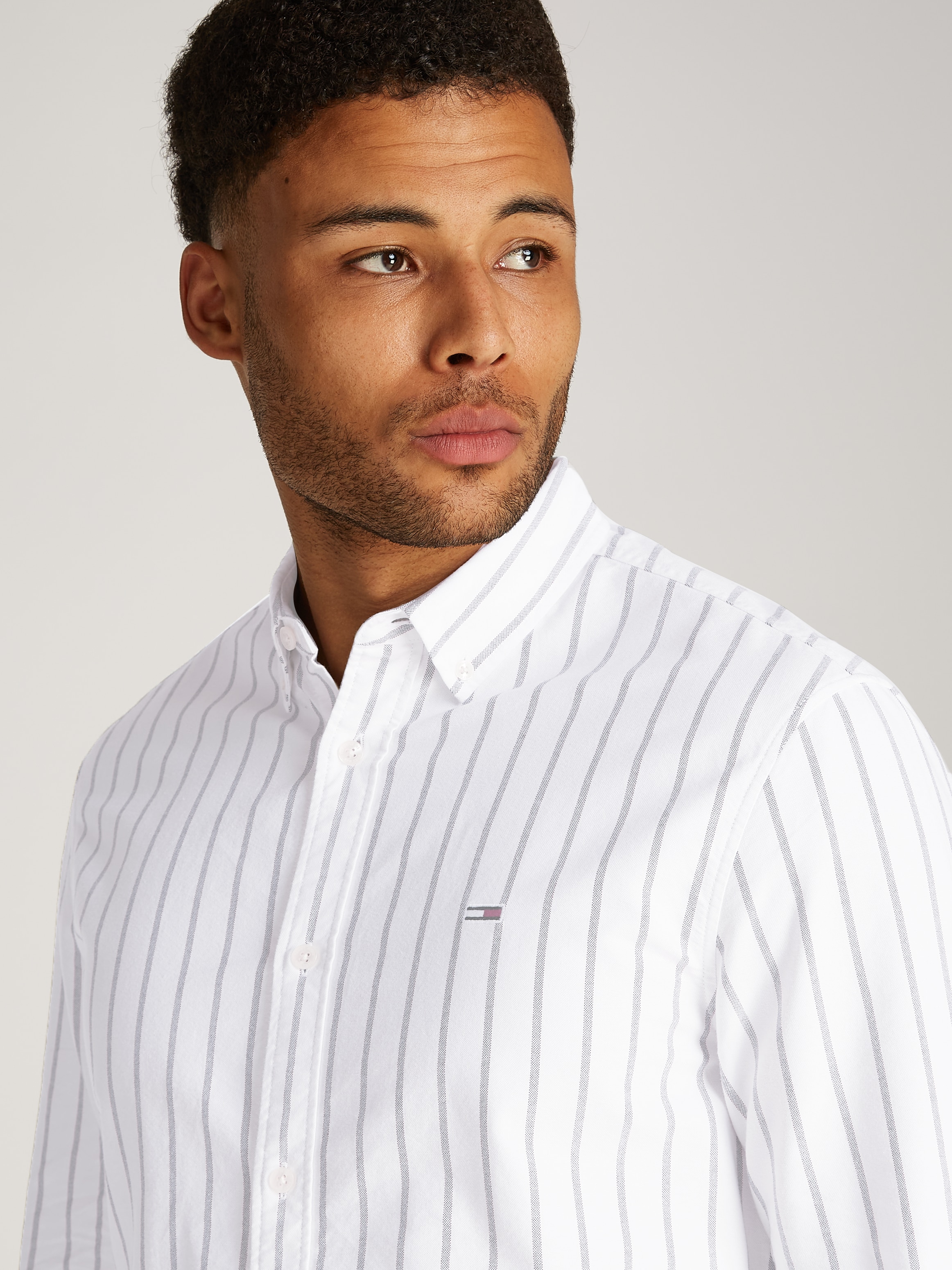 Tommy Jeans Langarmhemd »TJM REG OXFORD STRIPE SHIRT«