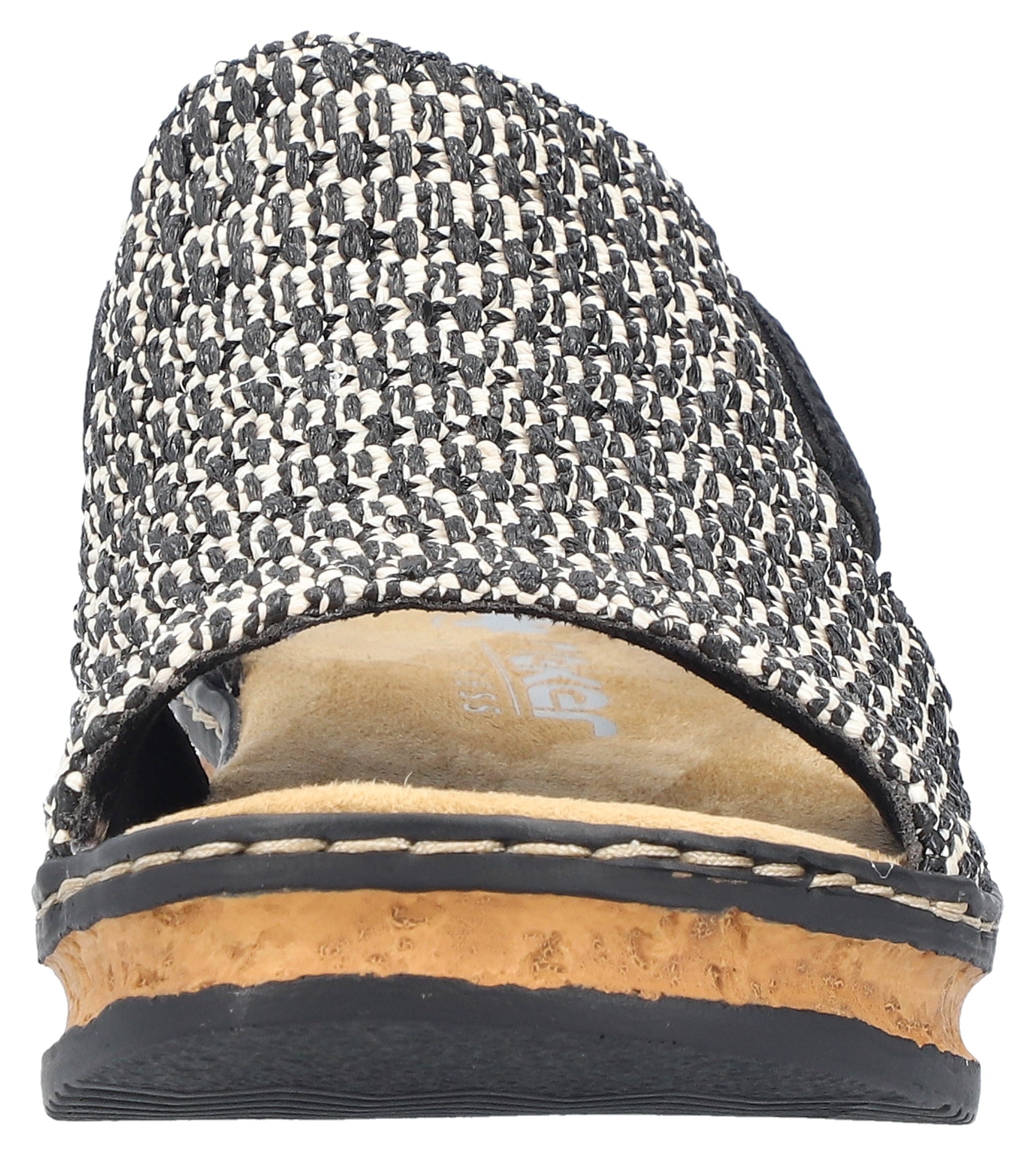 Rieker Keilsandalette, Sommerschuh, Strandschuh, Sandale in Flechtoptik