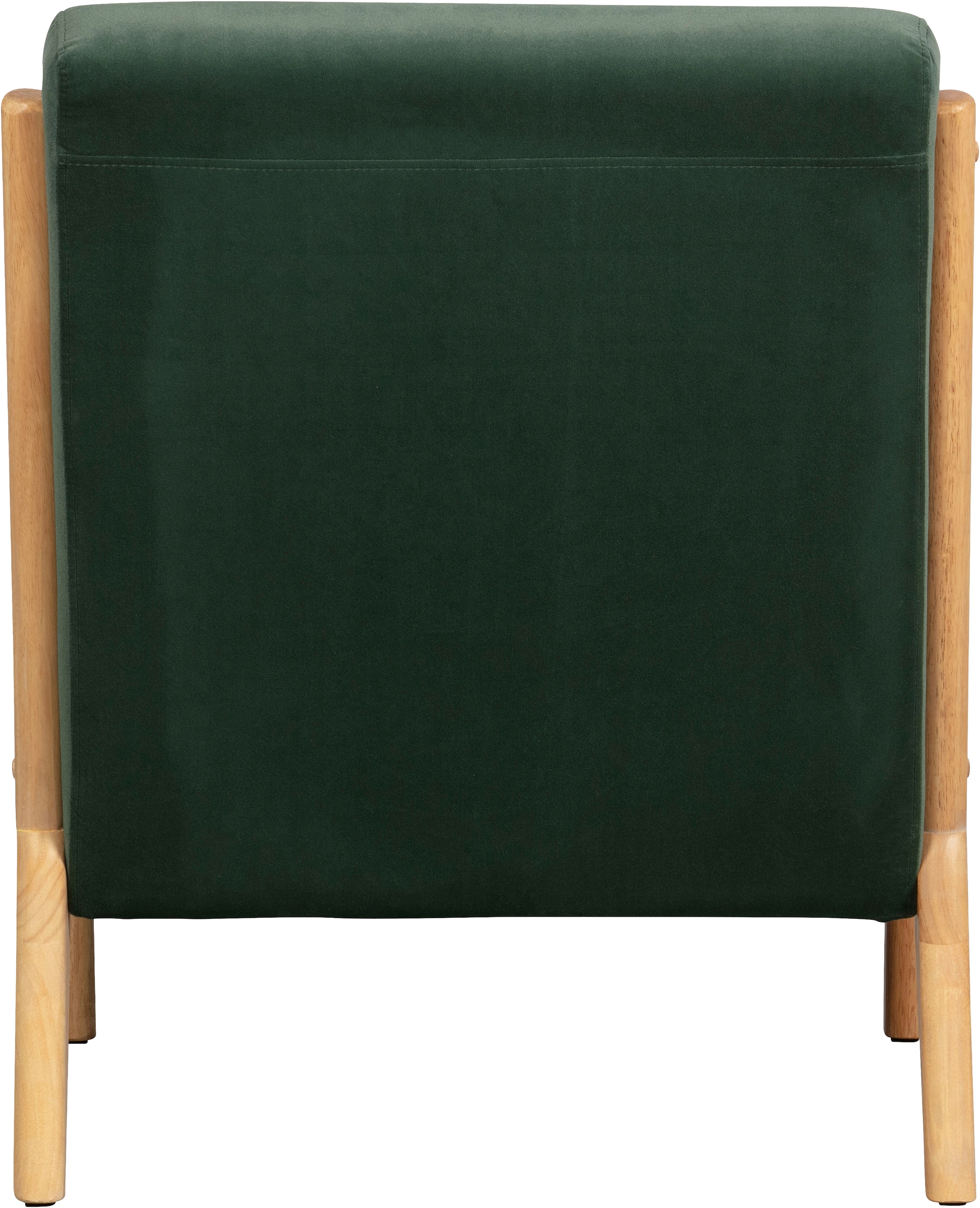 WOOOD Loungesessel »Mark mit Gewebtem Bezug und Gummibaumholz-Rahmen B 67 x T 82 x H 75 cm« Gute Verschleißfestigkeit, Tragkraft 135 kg, separates Rückenkissen