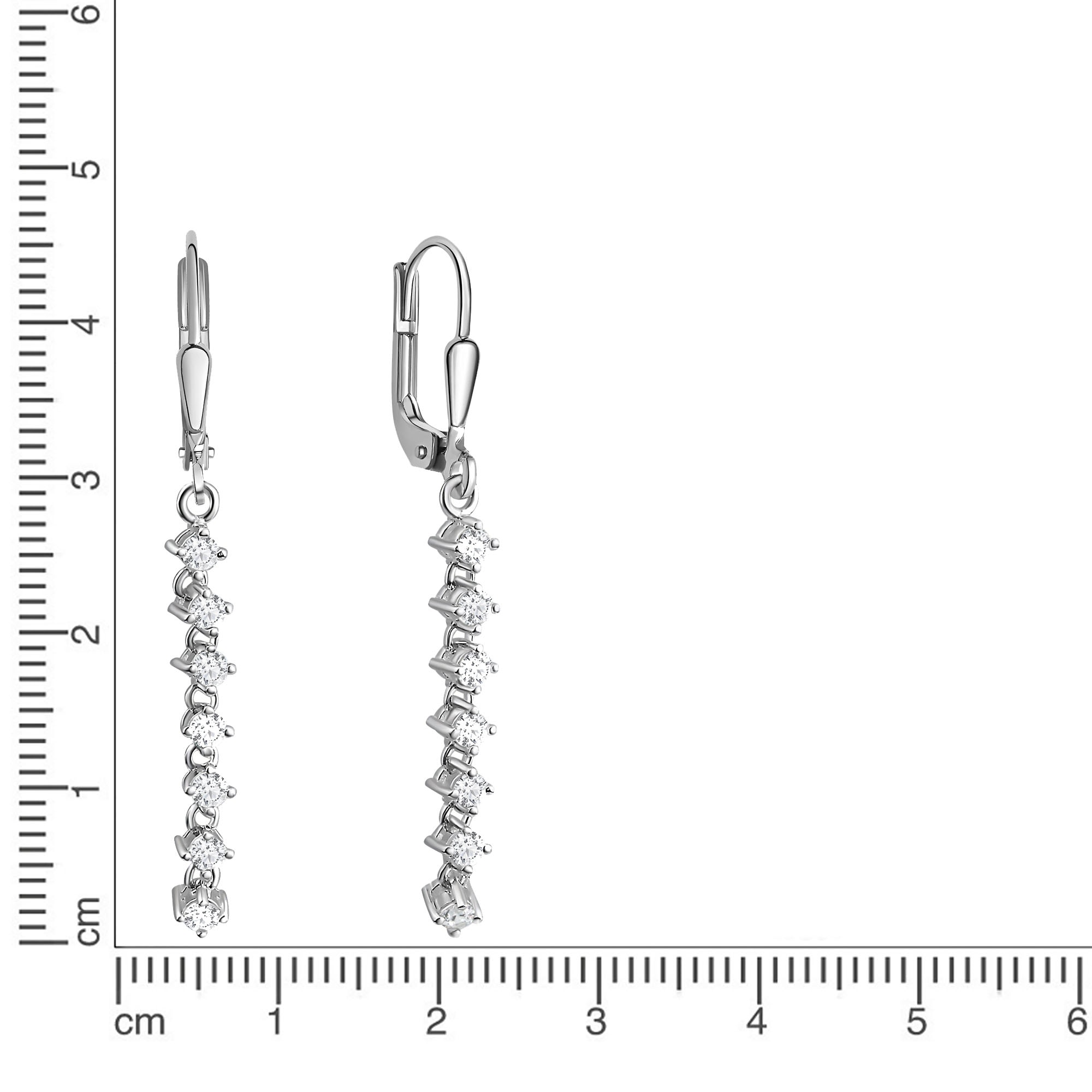 Firetti Paar Ohrhänger »Schmuck Geschenk Silber 925 Ohrschmuck Ohrringe«, mit Zirkonia (synth.)