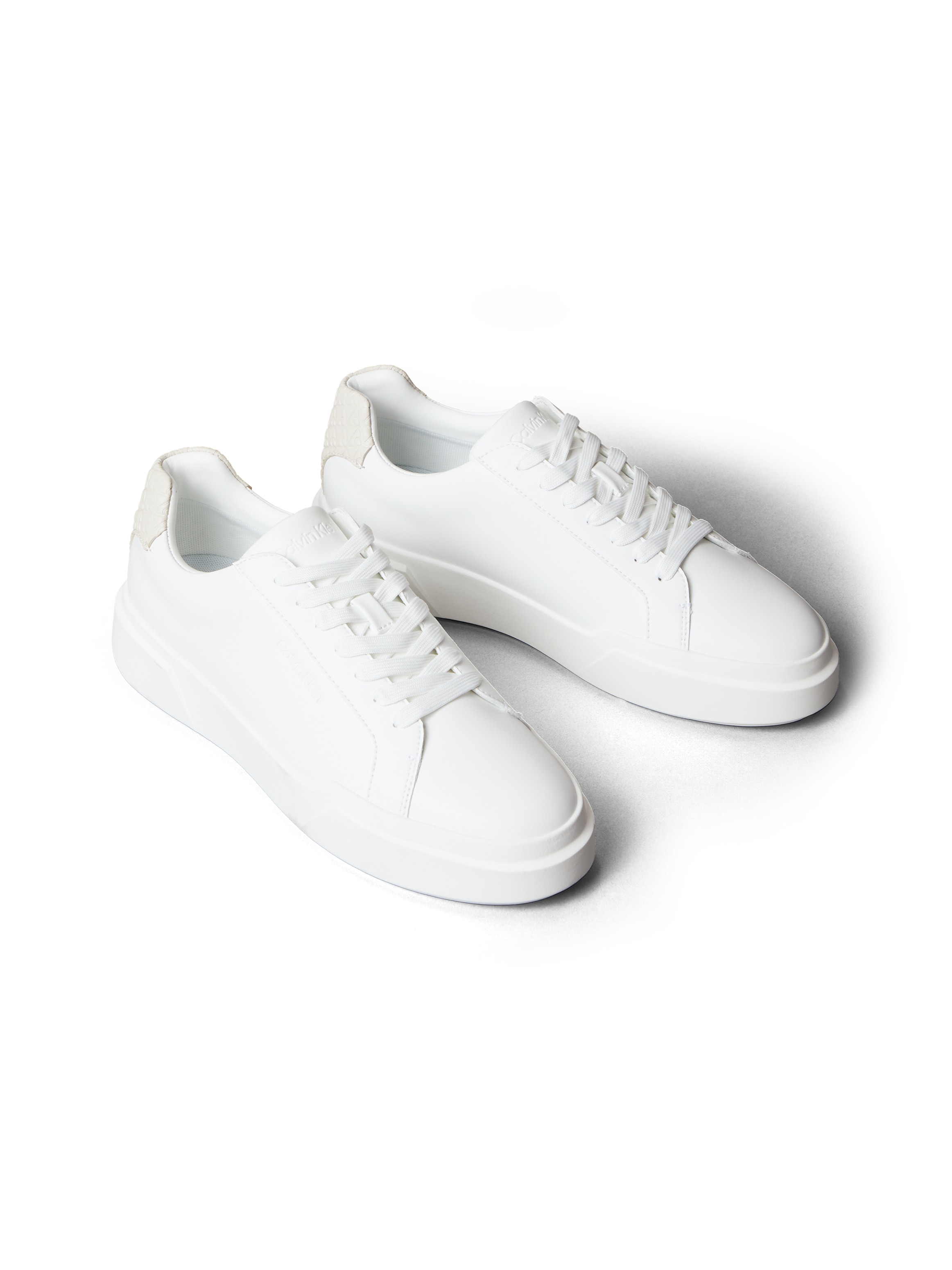 Calvin Klein Sneaker »CHUNKY CUPSOLE LACEUP LTH BT AOP«  Halbschuh, Freizeitschuh, Schnürschuh mit geprägtem Fersenbereich
