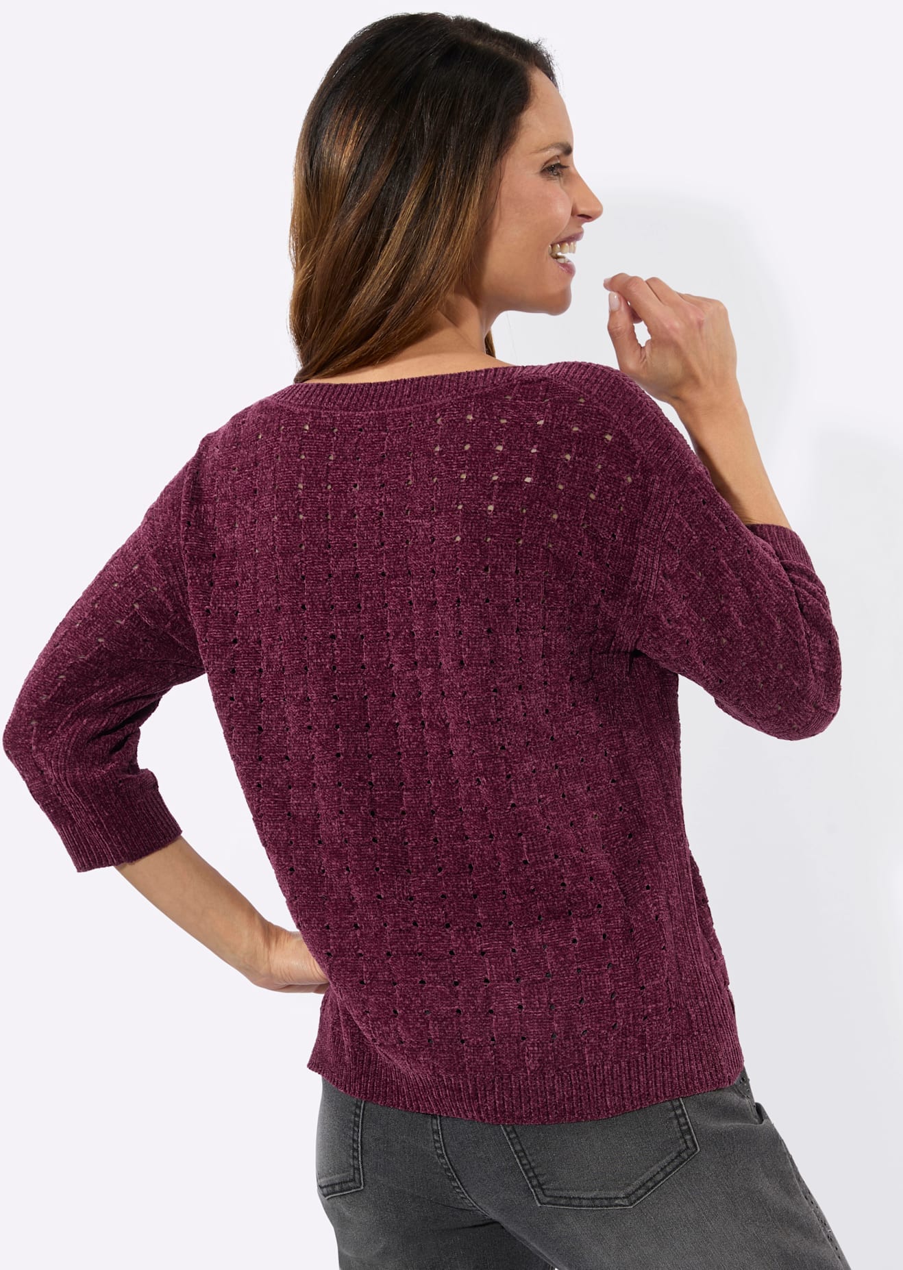 Inspirationen 3/4 Arm-Pullover »Chenille-Pullover«