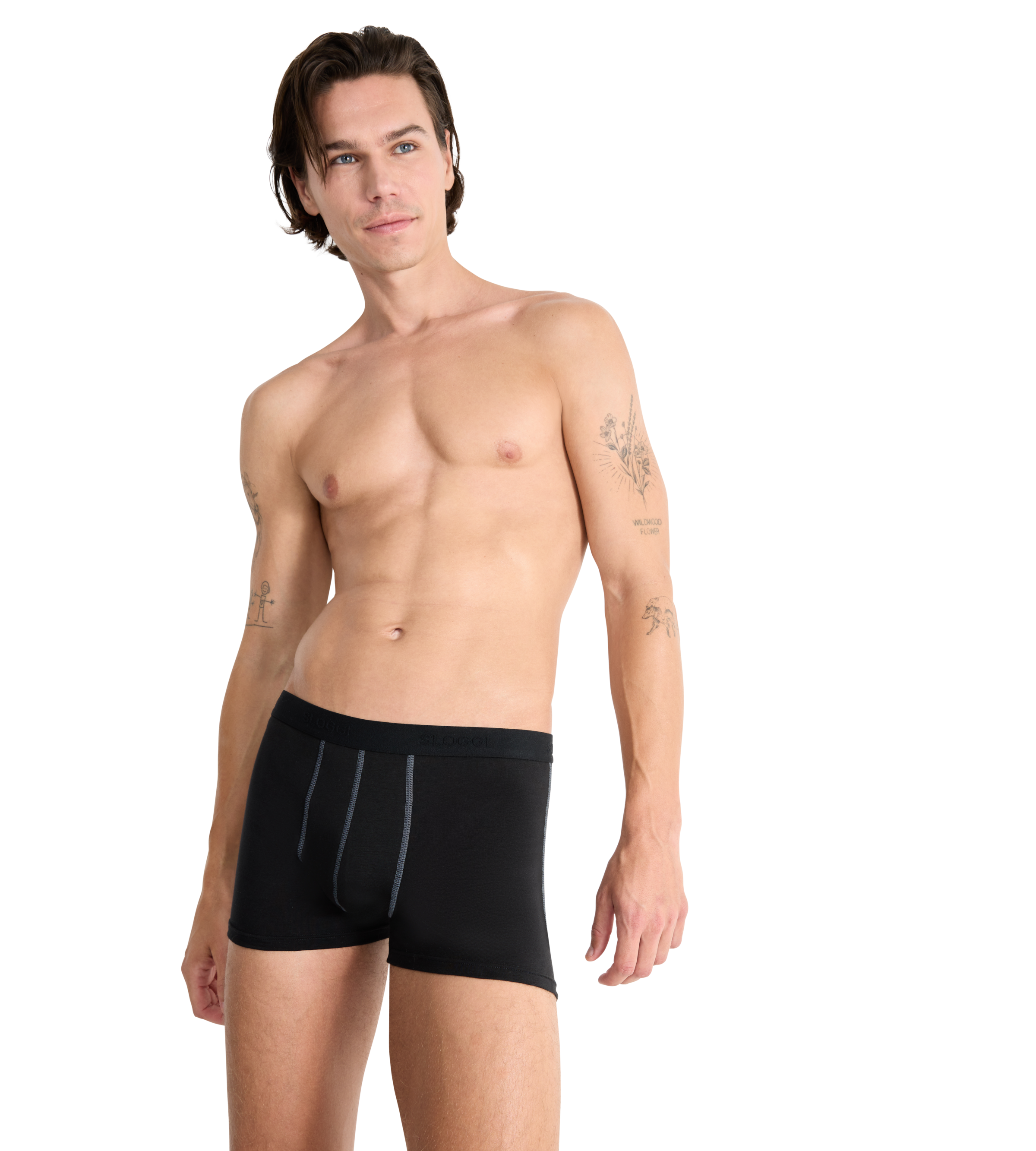 sloggi Retro Boxer »men 24/7 Short 2P«, (Packung, 2 St.), Logobund, Herren-Boxershort, Trunk