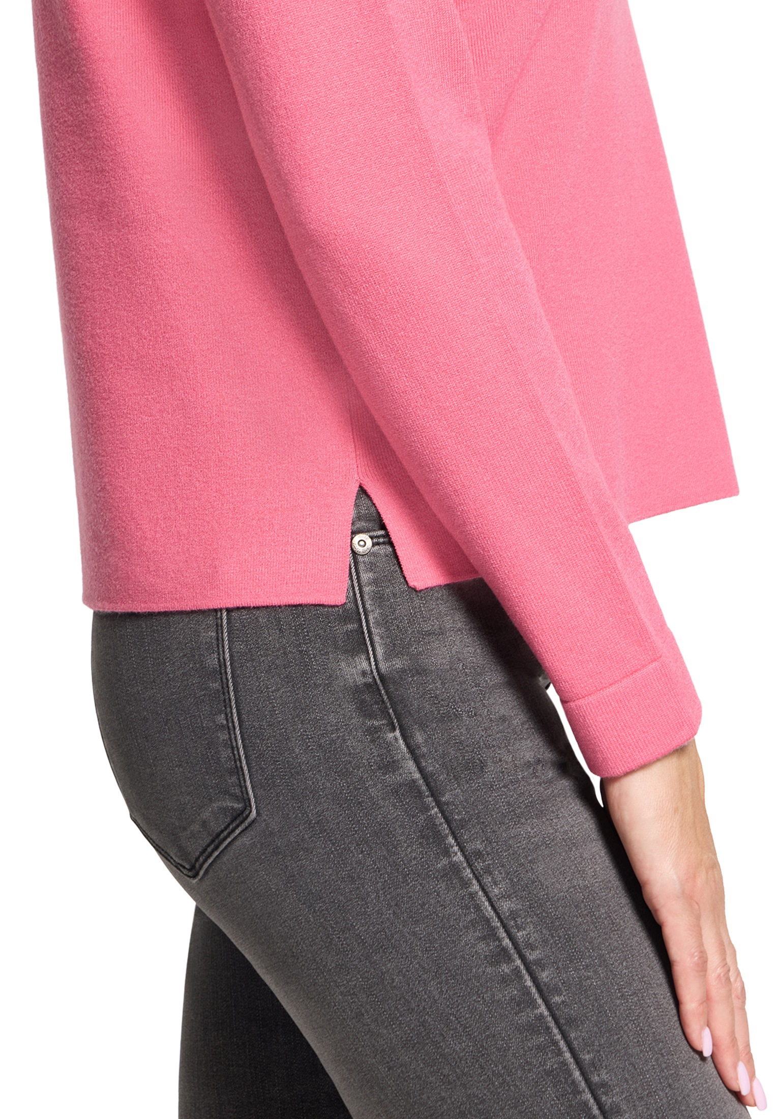 Betty Barclay Rundhalspullover »Feinstrickpullover mit Seitenschlitzen«
