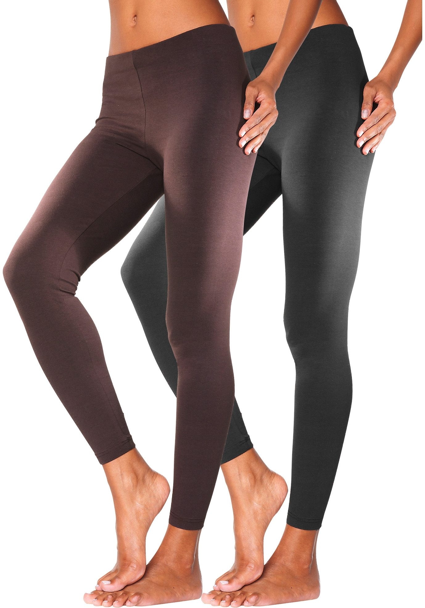 Vivance active Leggings, (2er-Pack), mit Gummibund, Loungewear