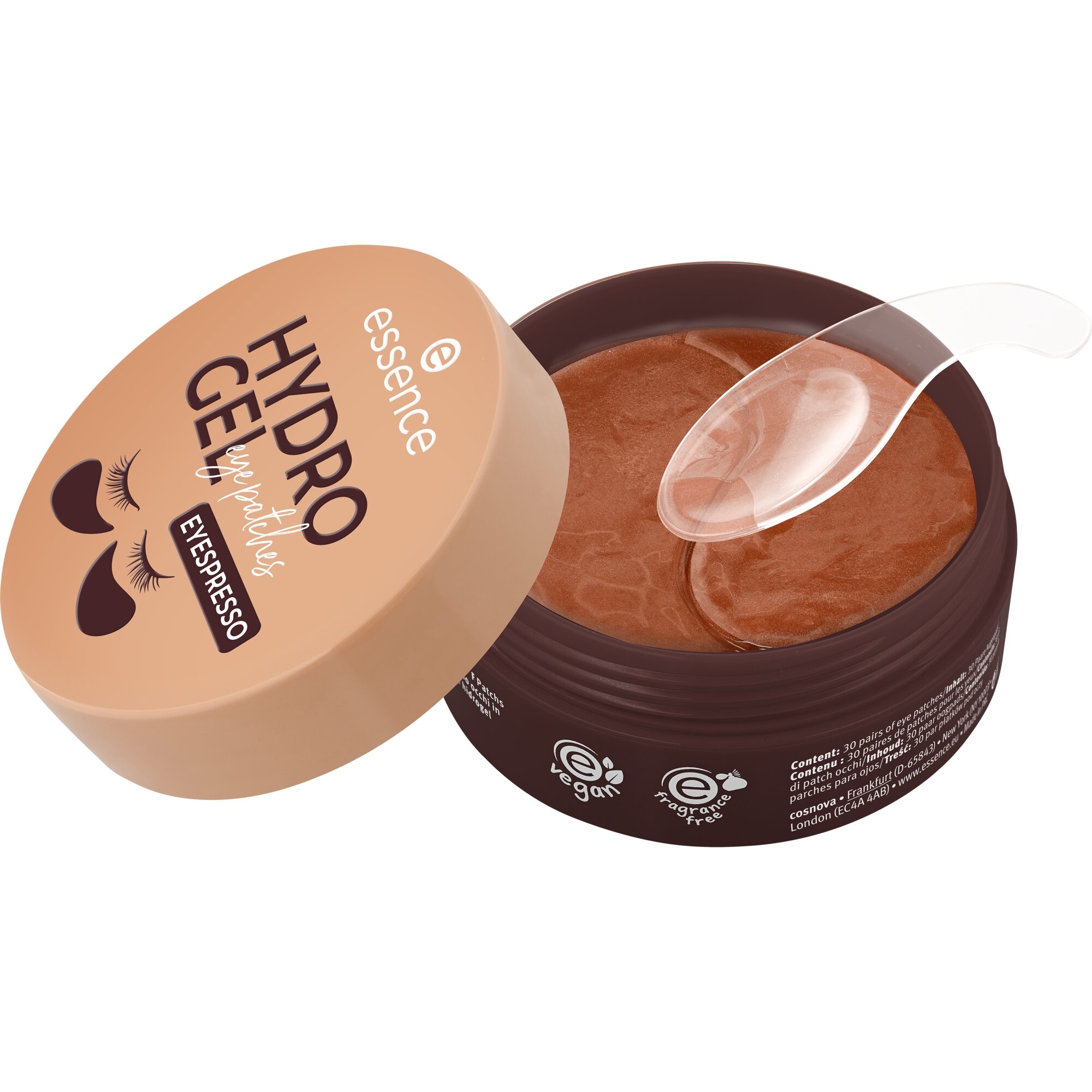 Essence Augenpflege-Set »HYDRO GEL eye patches EYESPRESSO 30 Pairs«, (Set, 3 tlg.), 3-tlg., erfrischend, versorgend