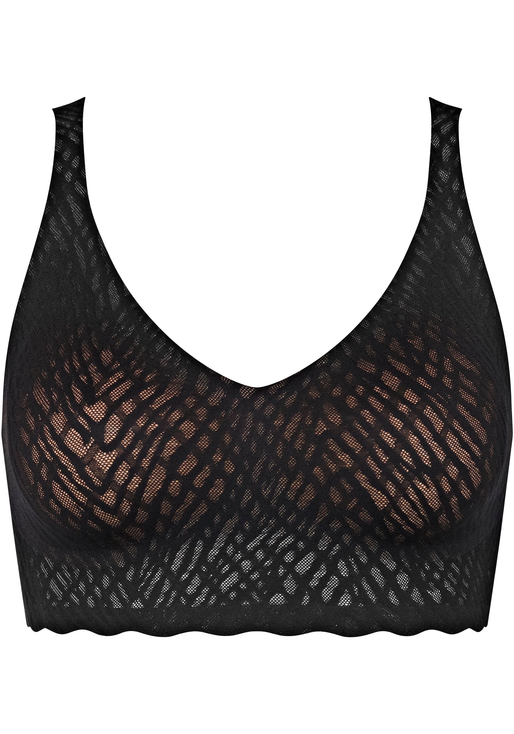 sloggi Bustier »ZERO Feel Bliss Bralette«, Nahtlos, V-Ausschnitt, Stretch-Spitze