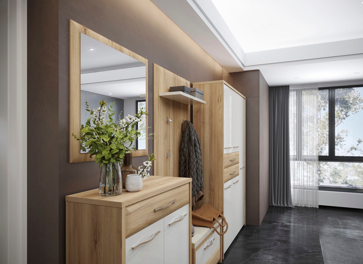 Home affaire Garderobenschrank »Gala«, hochwertig UV lackiert, Soft-Close-Funktion, Höhe 192cm