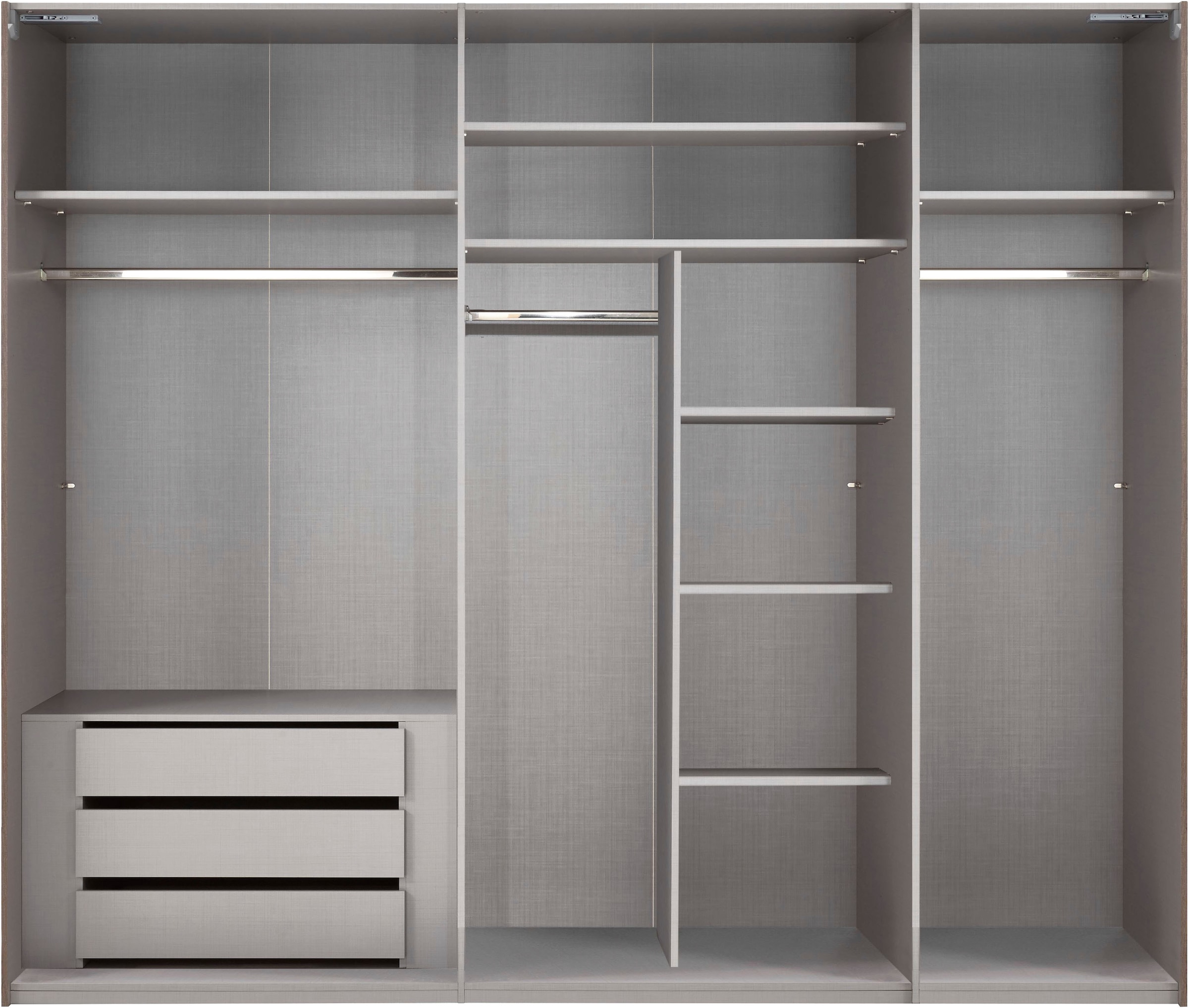 Wimex Kleiderschrank »Indiana by fresh to go, wahlweise mit oder ohne Spiegel« INKLUSIVE Innenausstattung und Selbsteinzug für die Türen,  große Breiten250 oder 300cm, mit oder ohne Glasfront, Made in Germany