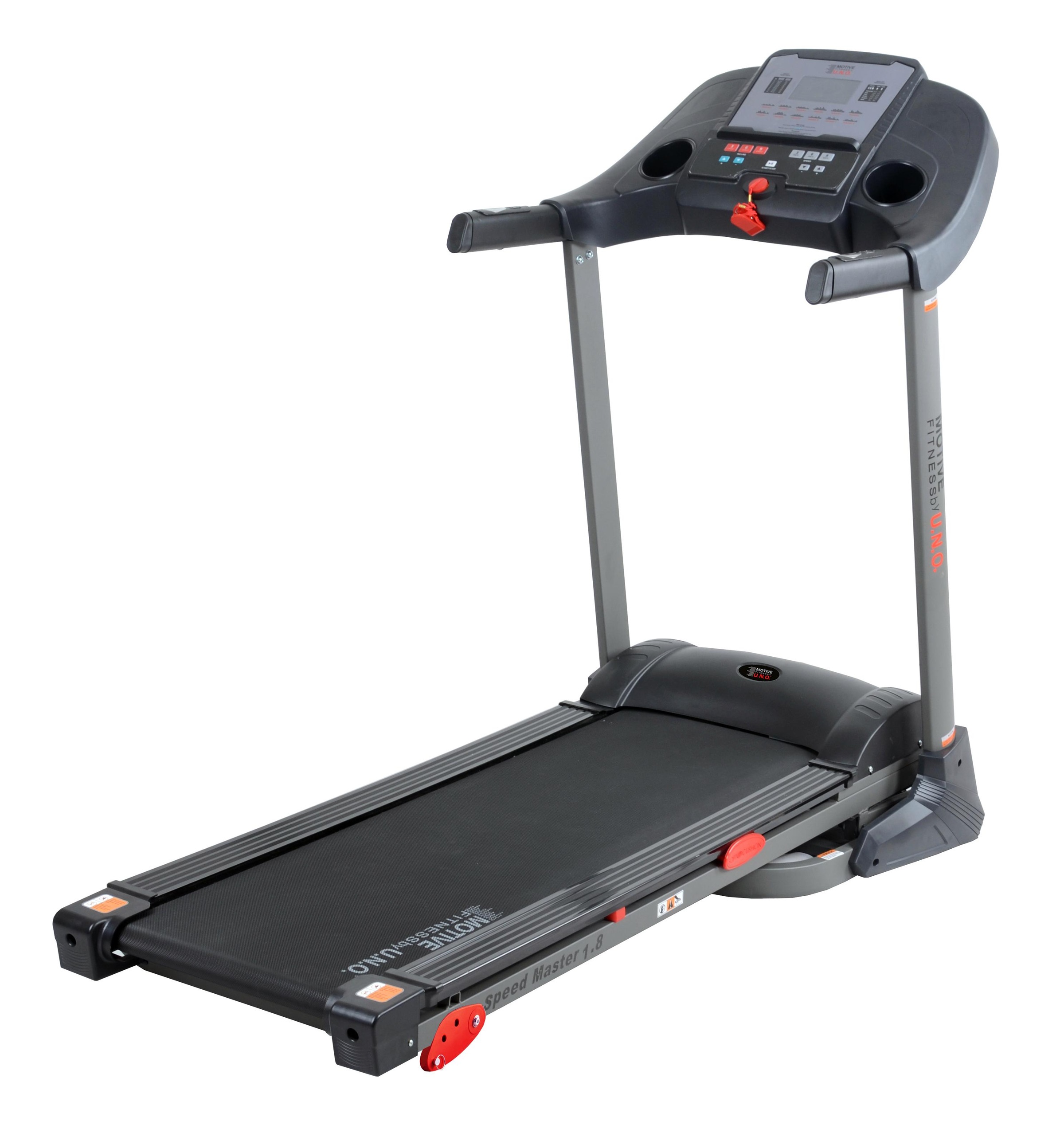 Motive Fitness By U.N.O. Laufband »Speed Master 1.8 M (mit/ohne Unterlegmatte)« bis max. 18 km/h, klappbar in silberfarben