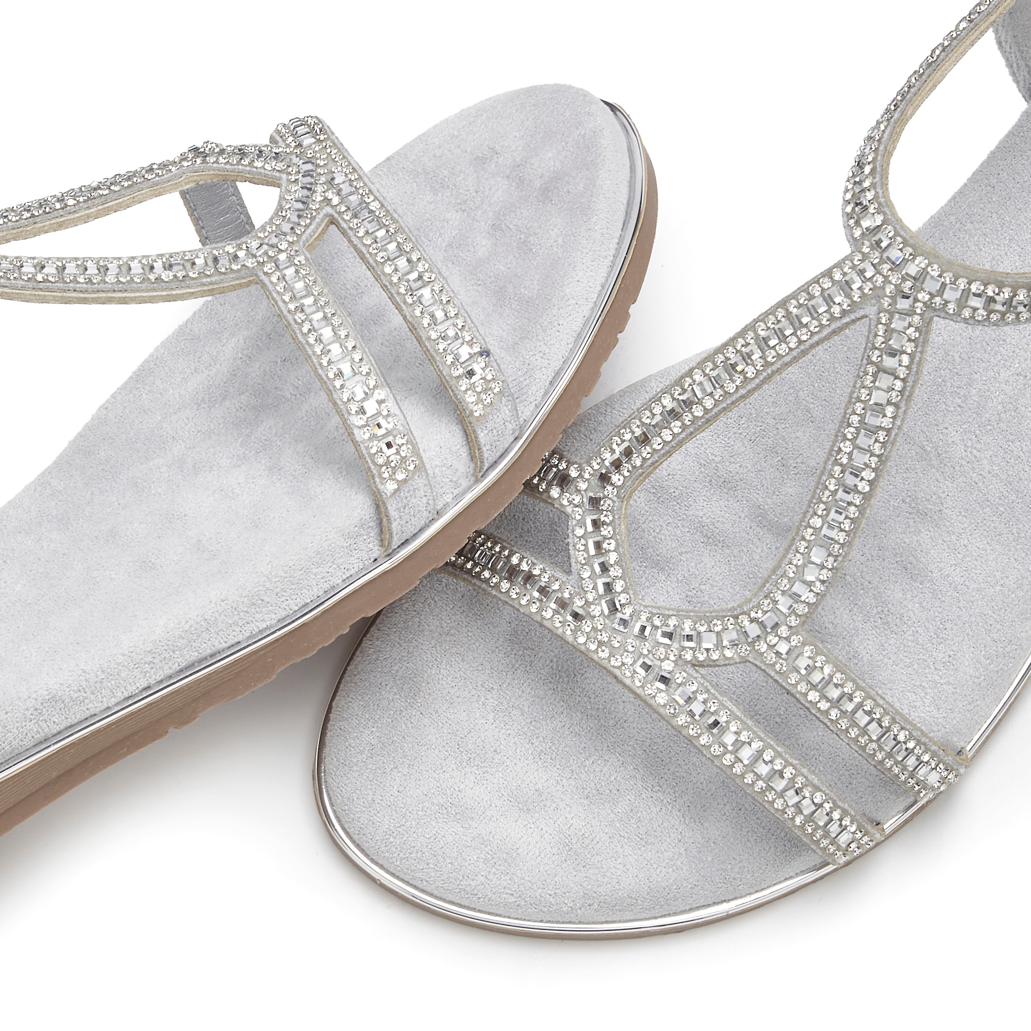 Vivance Sandale »Sandalette, Sommerschuh,«  mit eleganter Glitzer-Verzierung und elastischen Riemchen