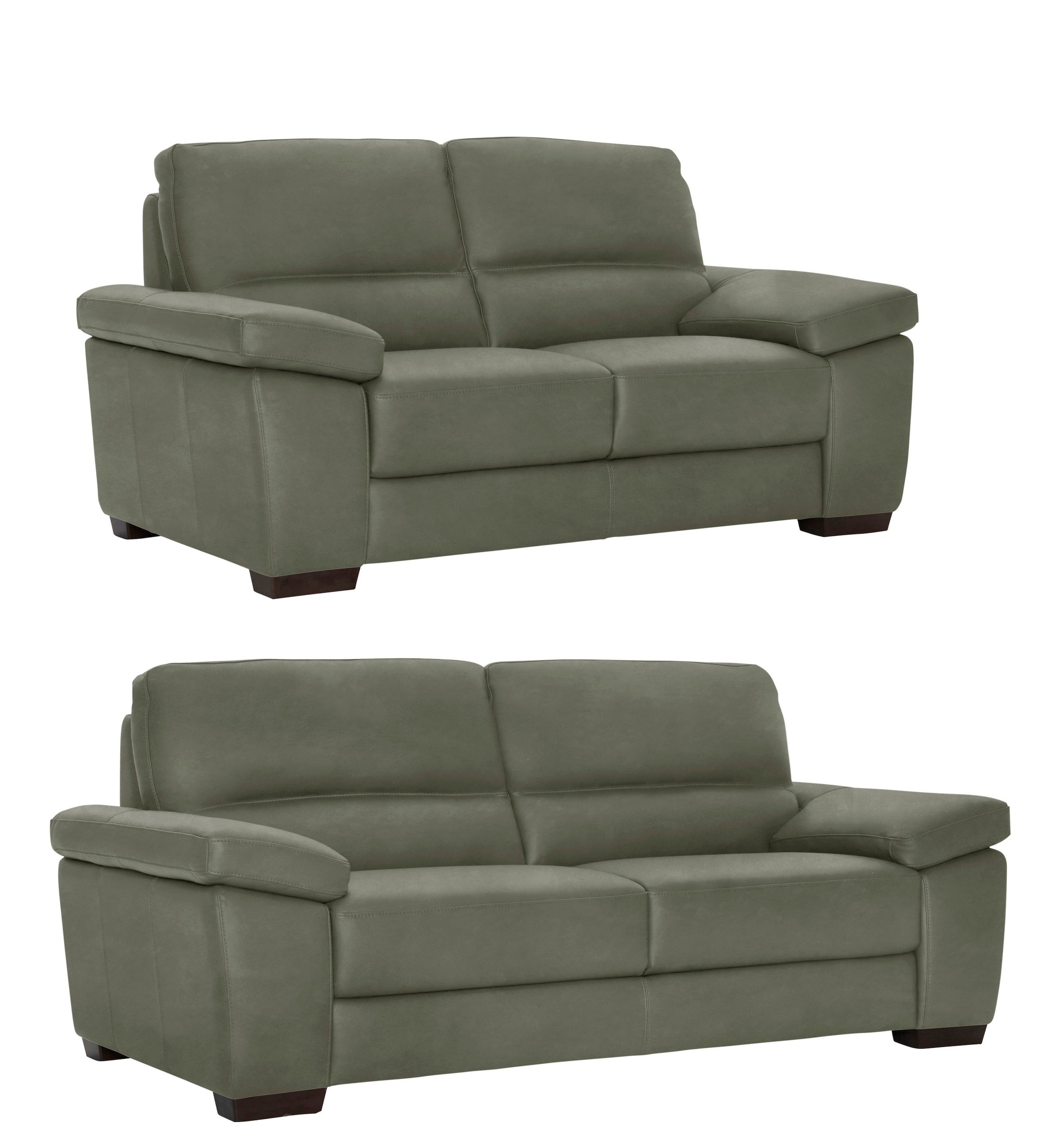 CALIA ITALIA Polstergarnitur »Gaia, hochwertige Garnitur aus 2-Sitzer & 3-Sitzer im edlen Design«, (Set, 2 tlg.), aus pflegeleichtem Luxus-Microfaser Ginevra Hydro Care