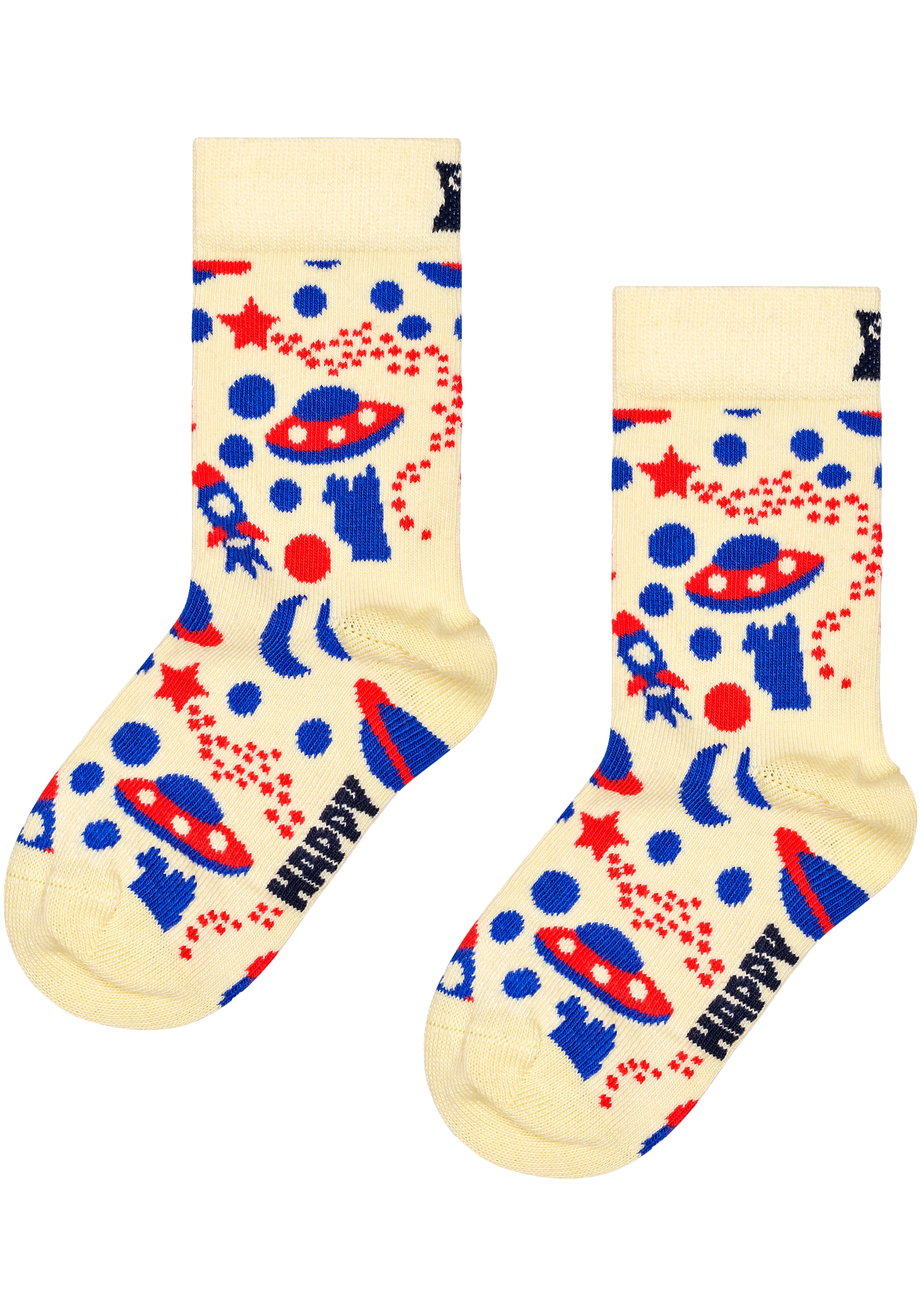 Happy Socks Langsocken, (3er Pack), mit verspielten Roboter-Motiven