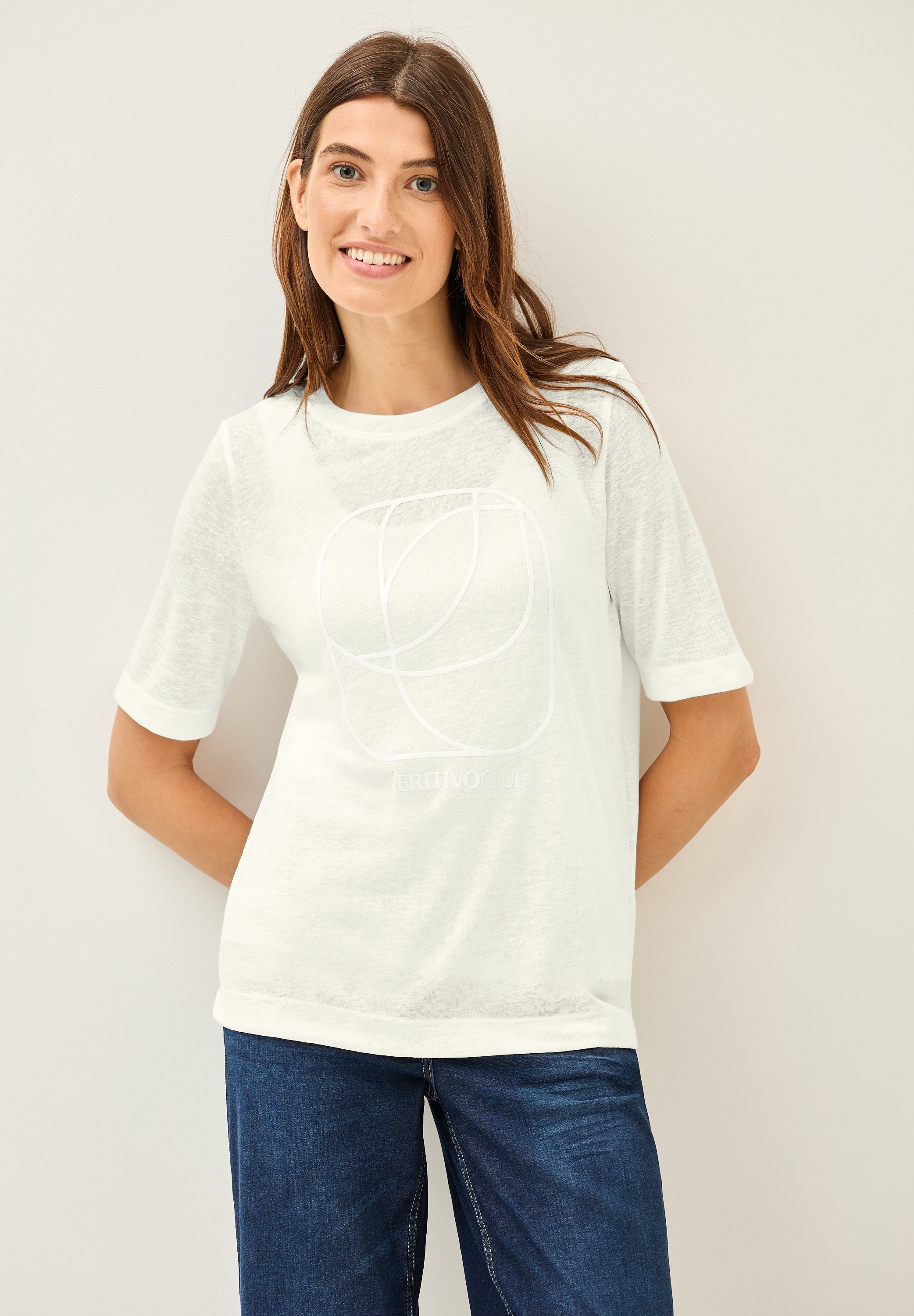 Cecil T-Shirt mit tonalem Print