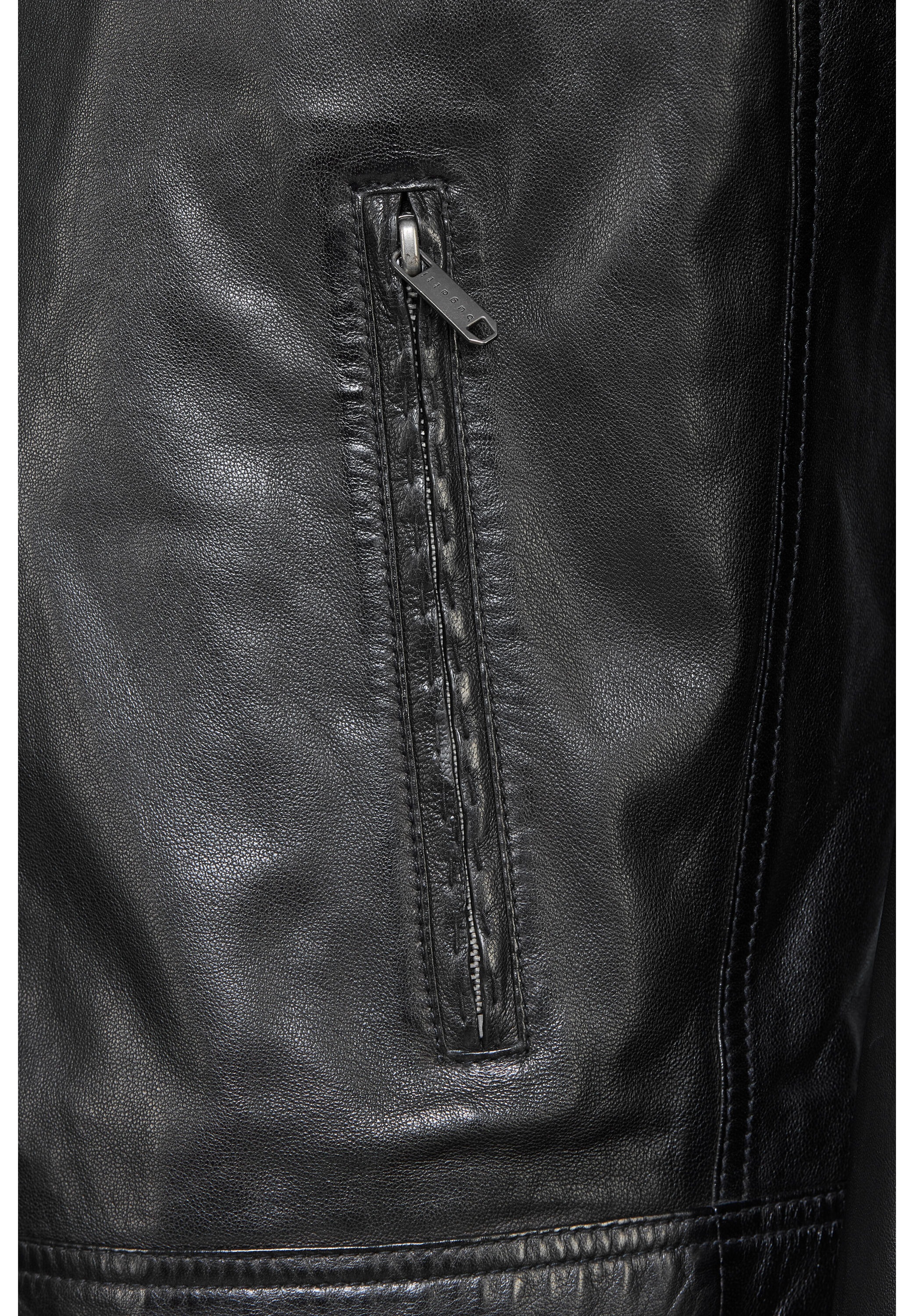 bugatti Lederjacke »BULUCIANO« ohne Kapuze bequeme Passform