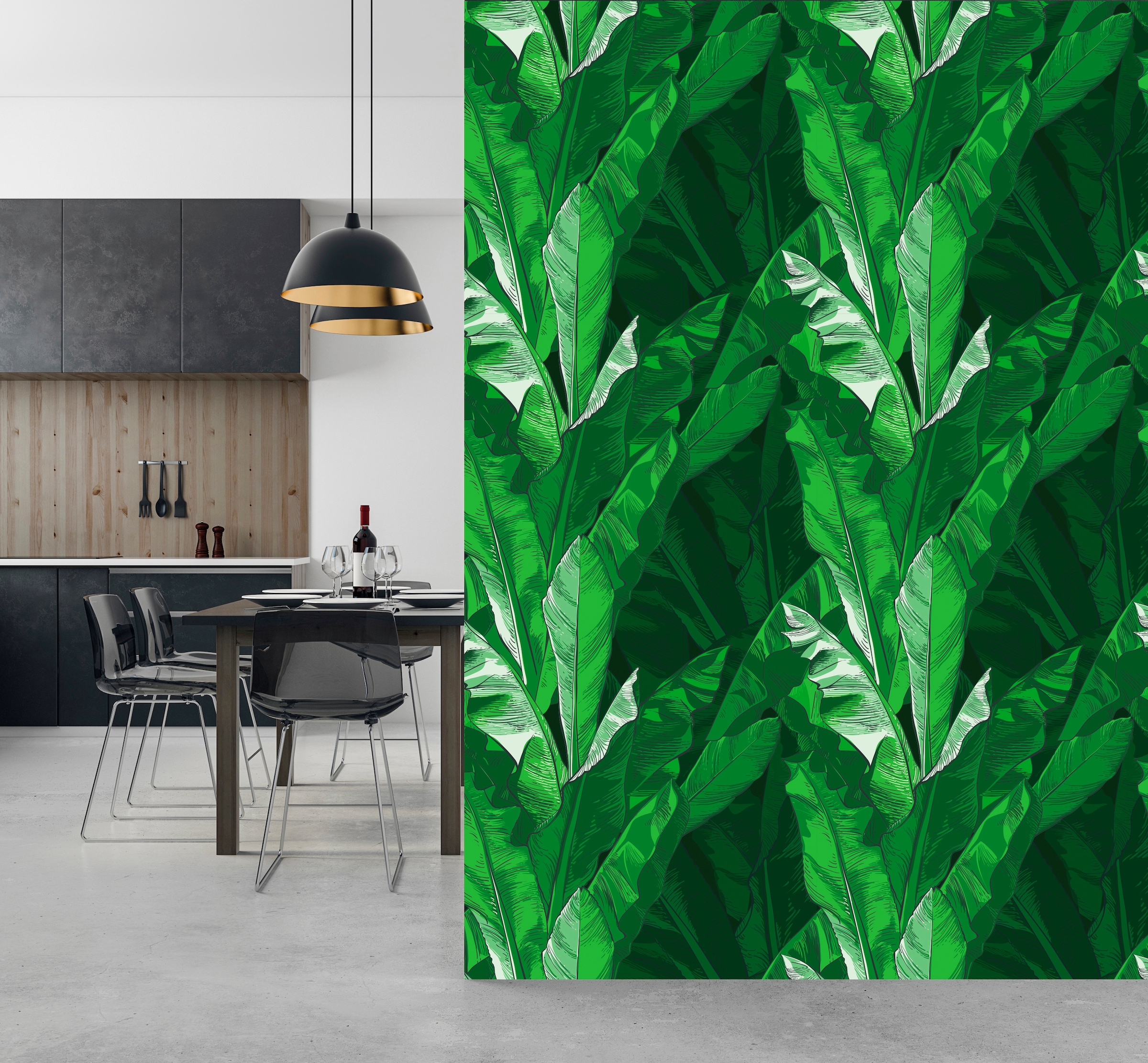 queence Vinyltapete »Eslem«, bedruckt-Motiv-botanisch-floral-gemustert-natürlich, 90x250cm, selbstklebend, kinderleichte Anbringung, Sticker