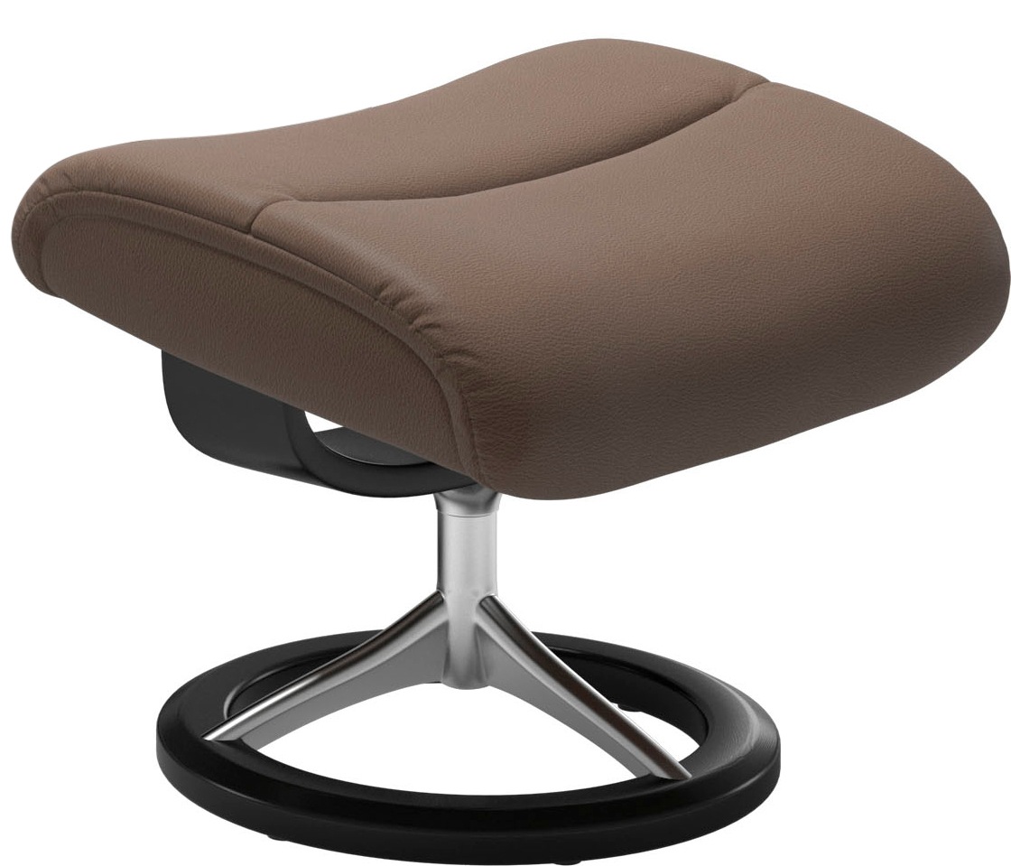 Stressless® Relaxsessel »View« Set, Relaxsessel mit Hocker,  mit Signature Base, Größe M,Gestell Schwarz