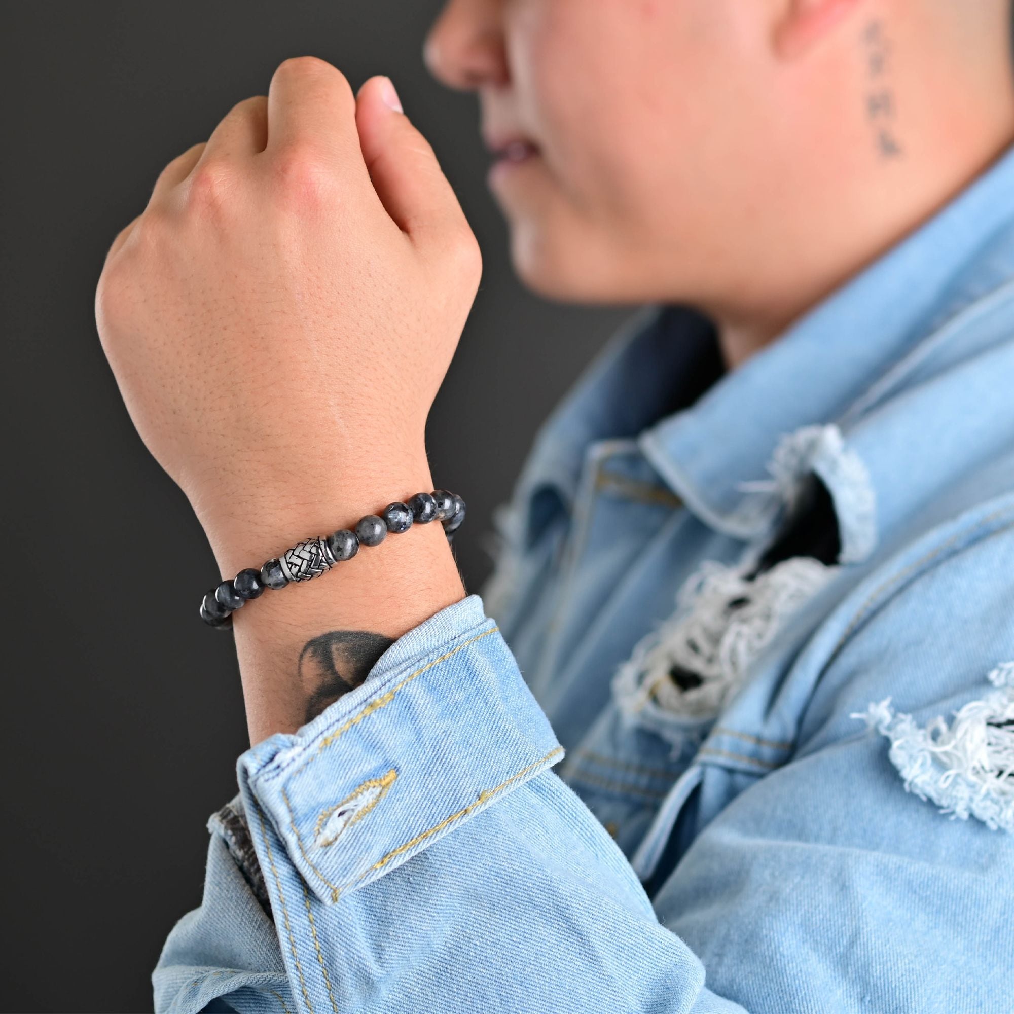 Adelia´s Armband »Unisex Armband ¿ Kugelarmband aus Edelstahl mit Achat 21 cm«